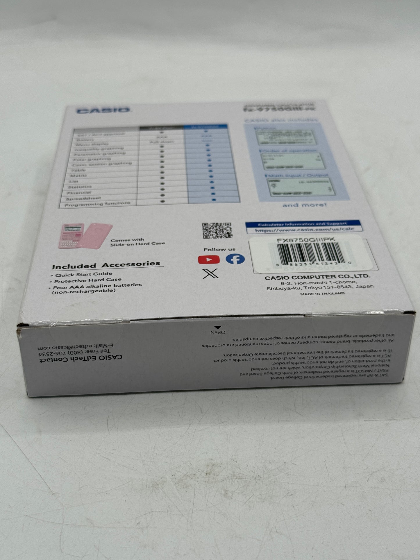 Casio FX-9750GIII Graphing Calculator Pink - New In Box Free Shipping