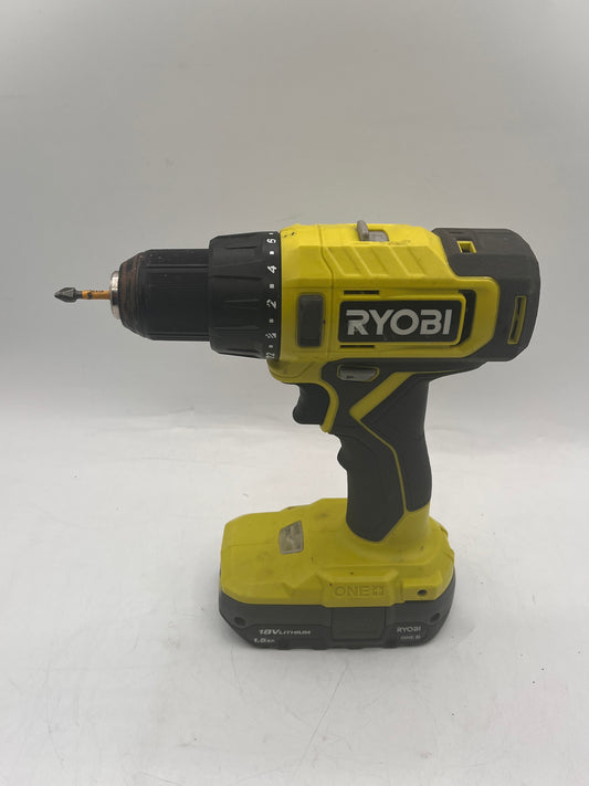 RYOBI PCL206 18V ONE+ 1/2″ Drill/Driver (With Battery) - Yellow