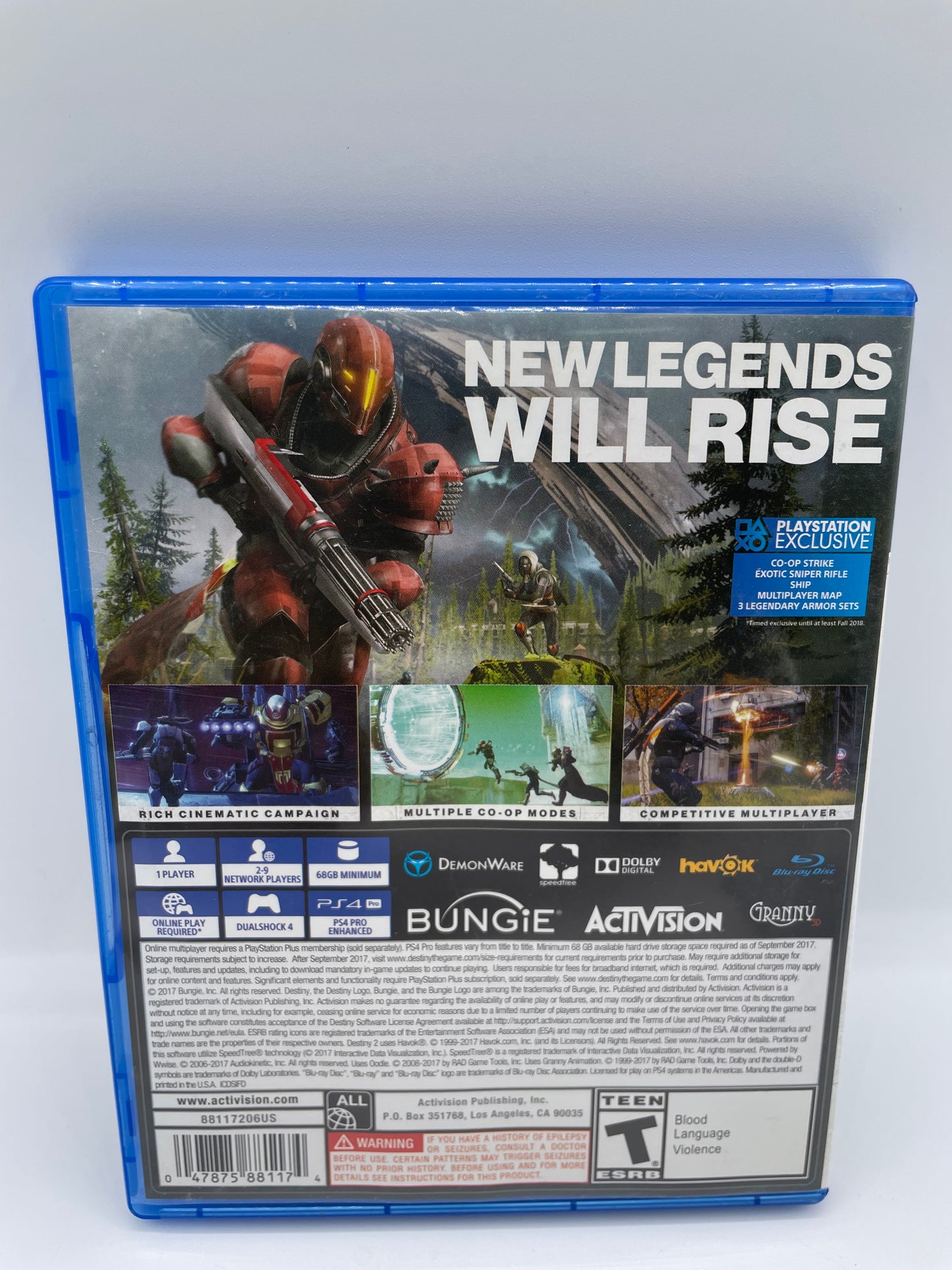 Destiny 2 Playstation 4 Video Game with Box & Inserts
