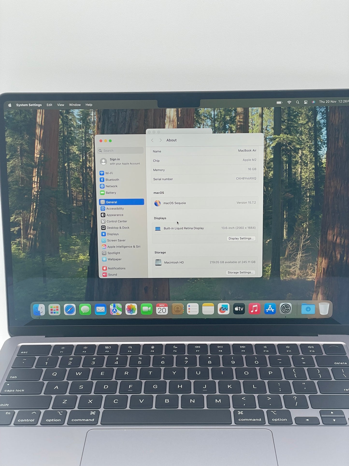 2022 Apple MacBook Air 13.3" 8C M2 8C GPU 16GB 256GB A2681 REMOTELY MANAGED 8CC