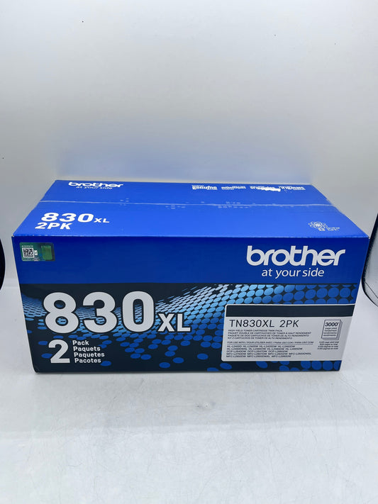 Brother TN830XL High Yield Toner 2PK - Black
