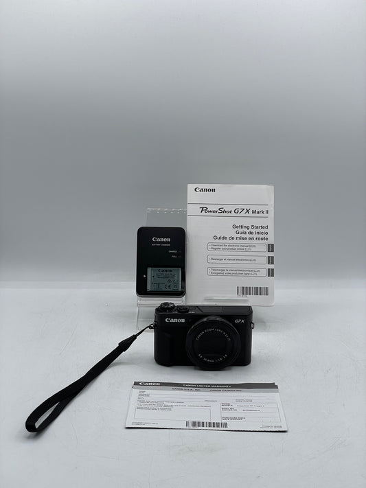 Canon PowerShot G7 X Mark II 20.1 MP Compact Digital Camera - Black - Open Box