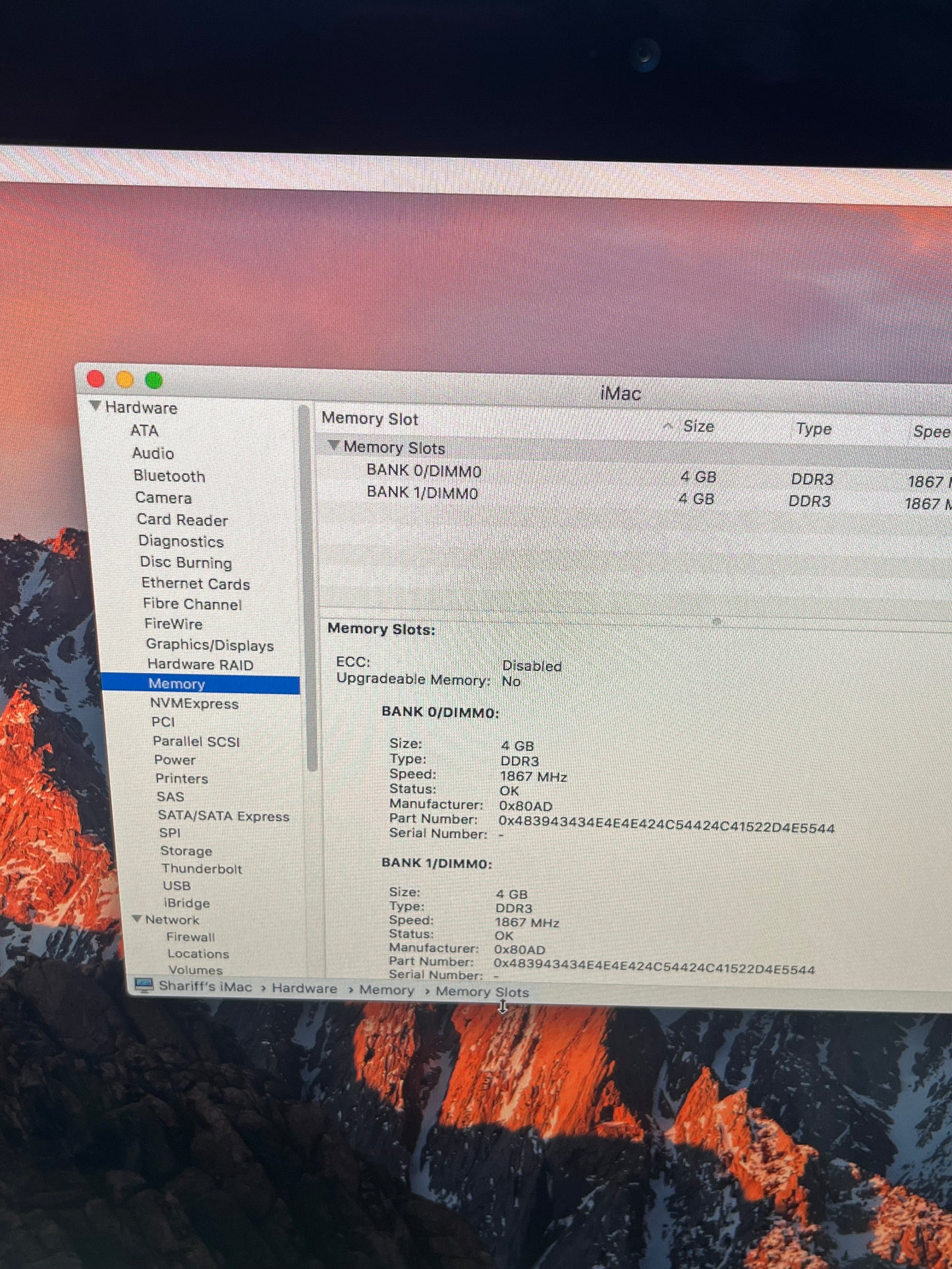 Apple iMac 21.5" 4K A1418 8GB 1TB 2015 Desktop Computer - Silver
