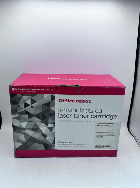 Office Depot Remanufactured Black Extra-High Yield Toner Cartridge for HP C4127X