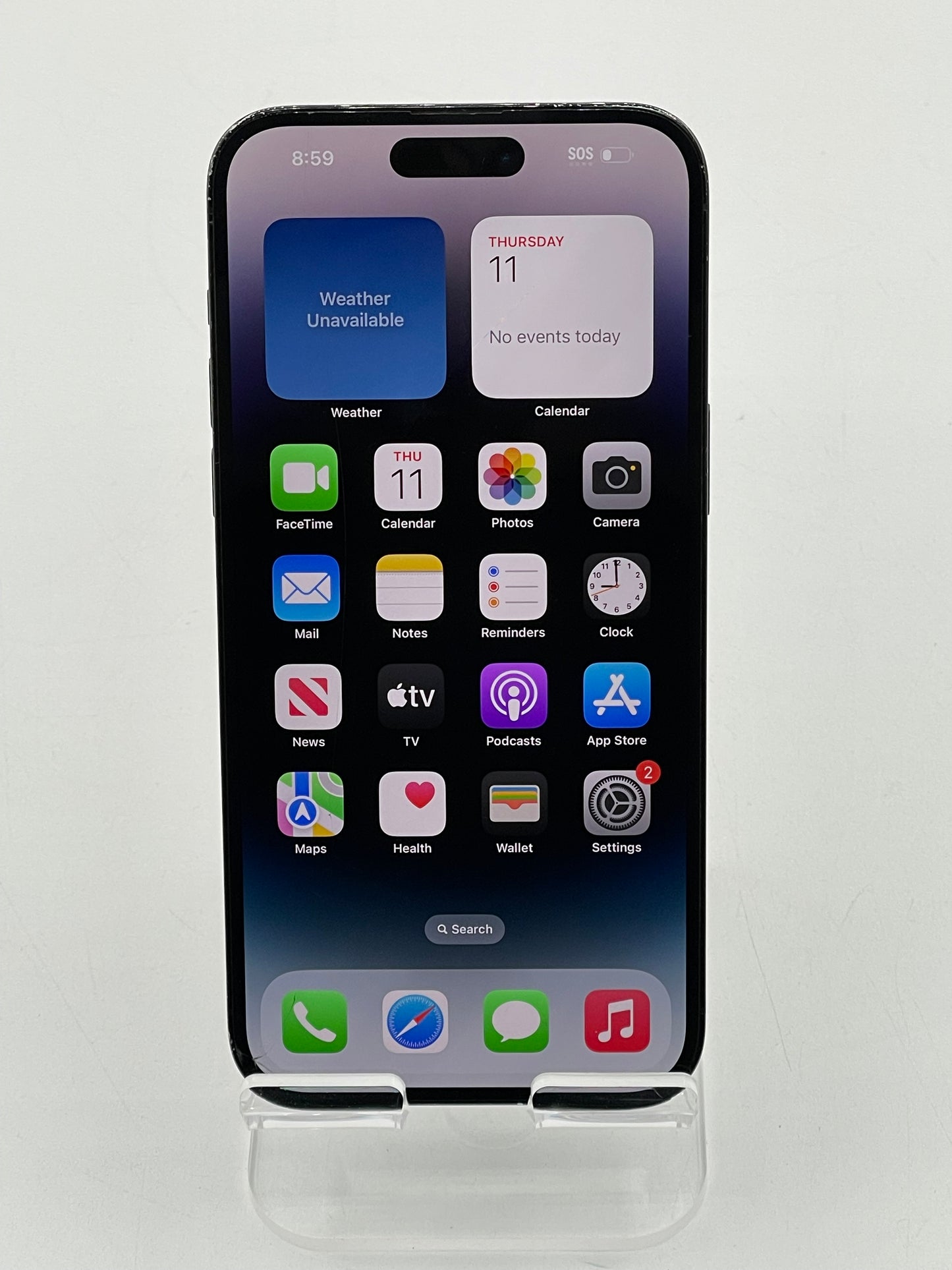 Unlocked Apple iPhone 14 Pro Max 256GB Black A2651 MQ8T3LL/A Cracked