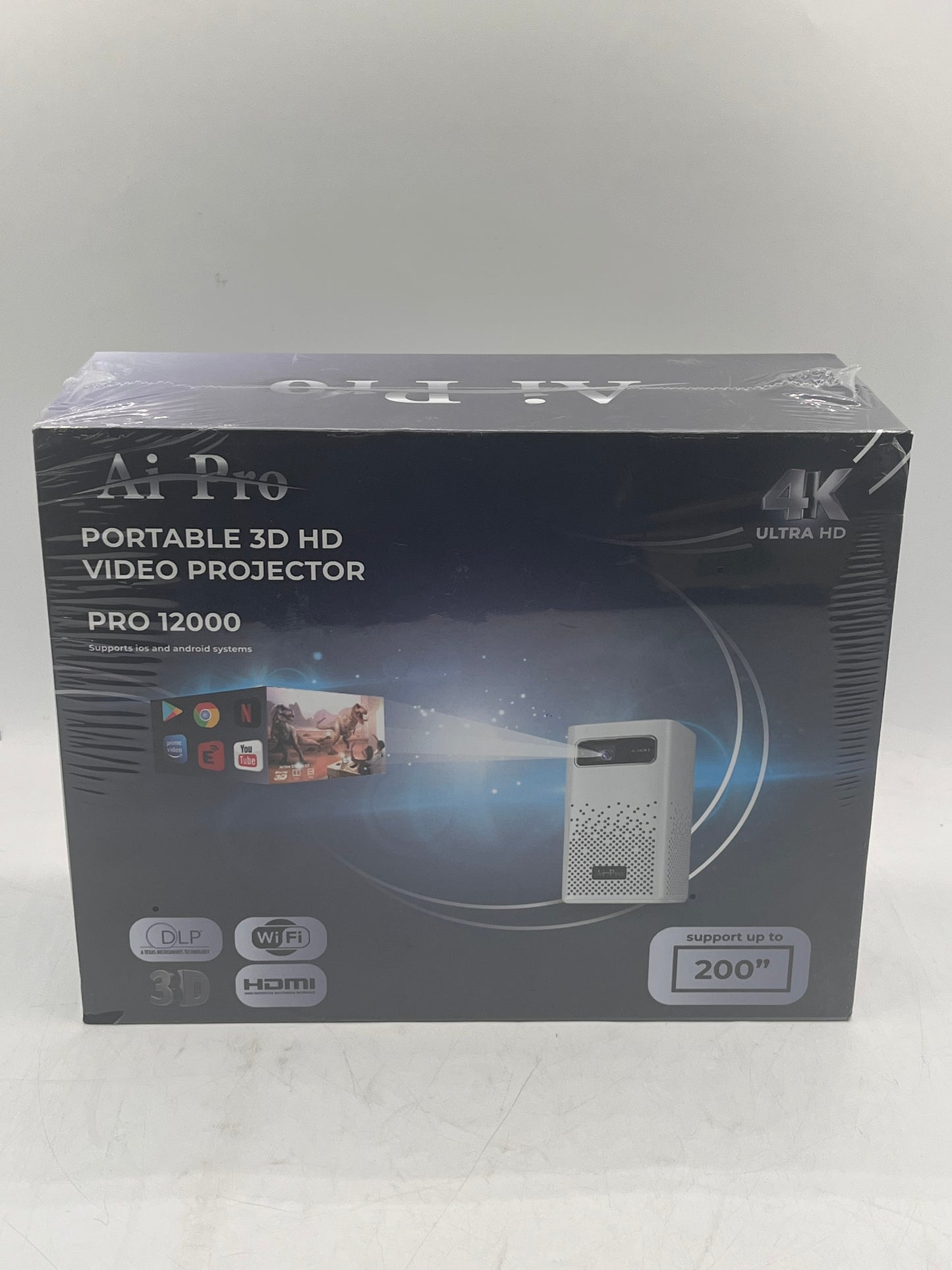 AI Pro Portable 3DHD Projector Pro 12000 BRAND NEW Free Shipping