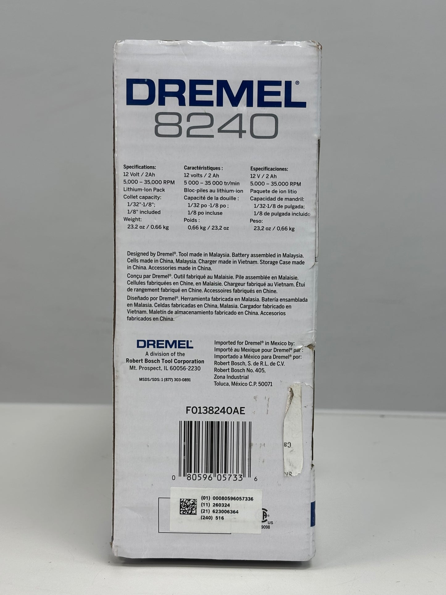 Dremel 8240 12V Cordless Rotary Tool Kit -NEW/SEALED