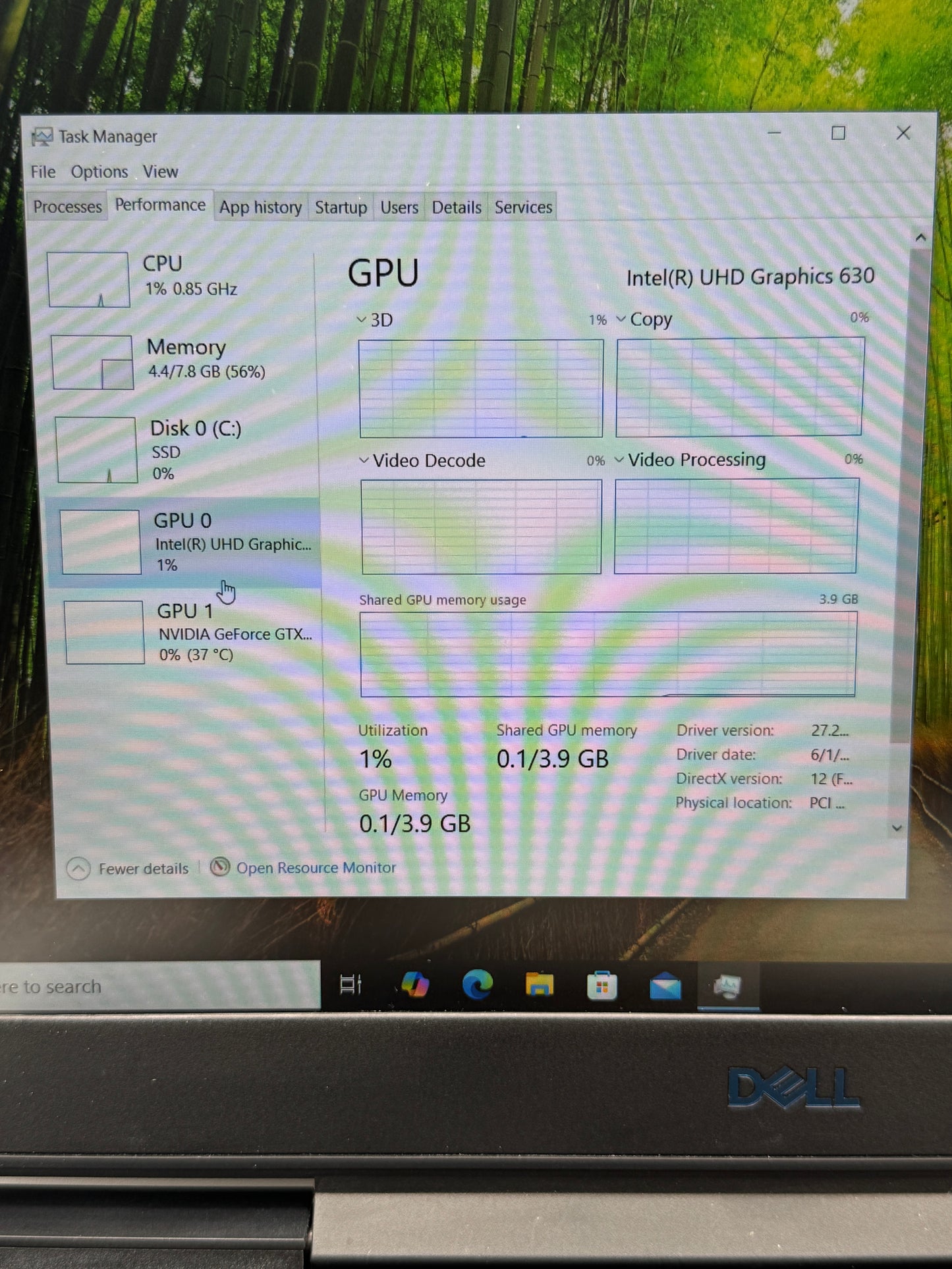 Dell G7 7588 15.6" i7-8750H 2.20 GHz 8GB 256GB GeForce GTX 1060 Max-Q Black READ