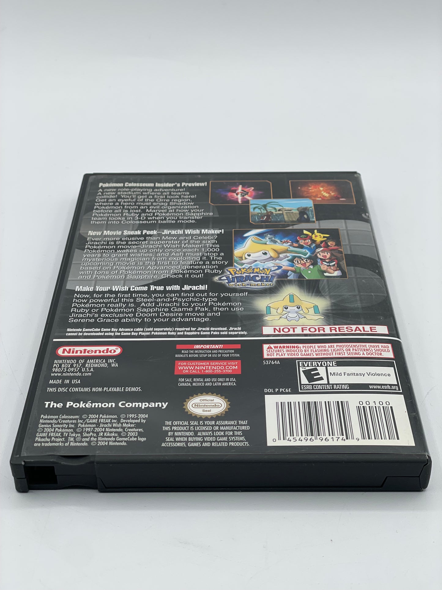 Pokemon Colosseum Bonus Disc Jirachi GameCube with Manual 2004