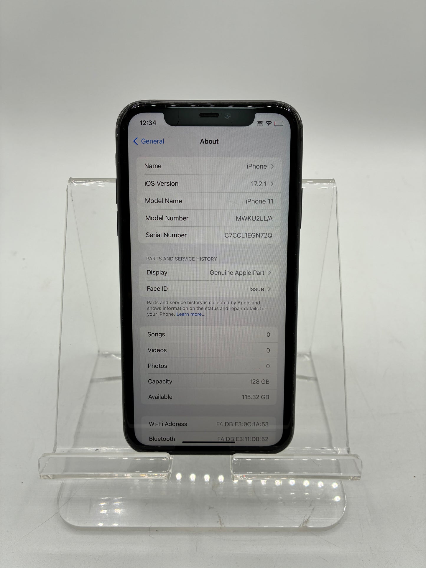 Apple iPhone 11 6.1 inch 128GB Black Unlocked Broken