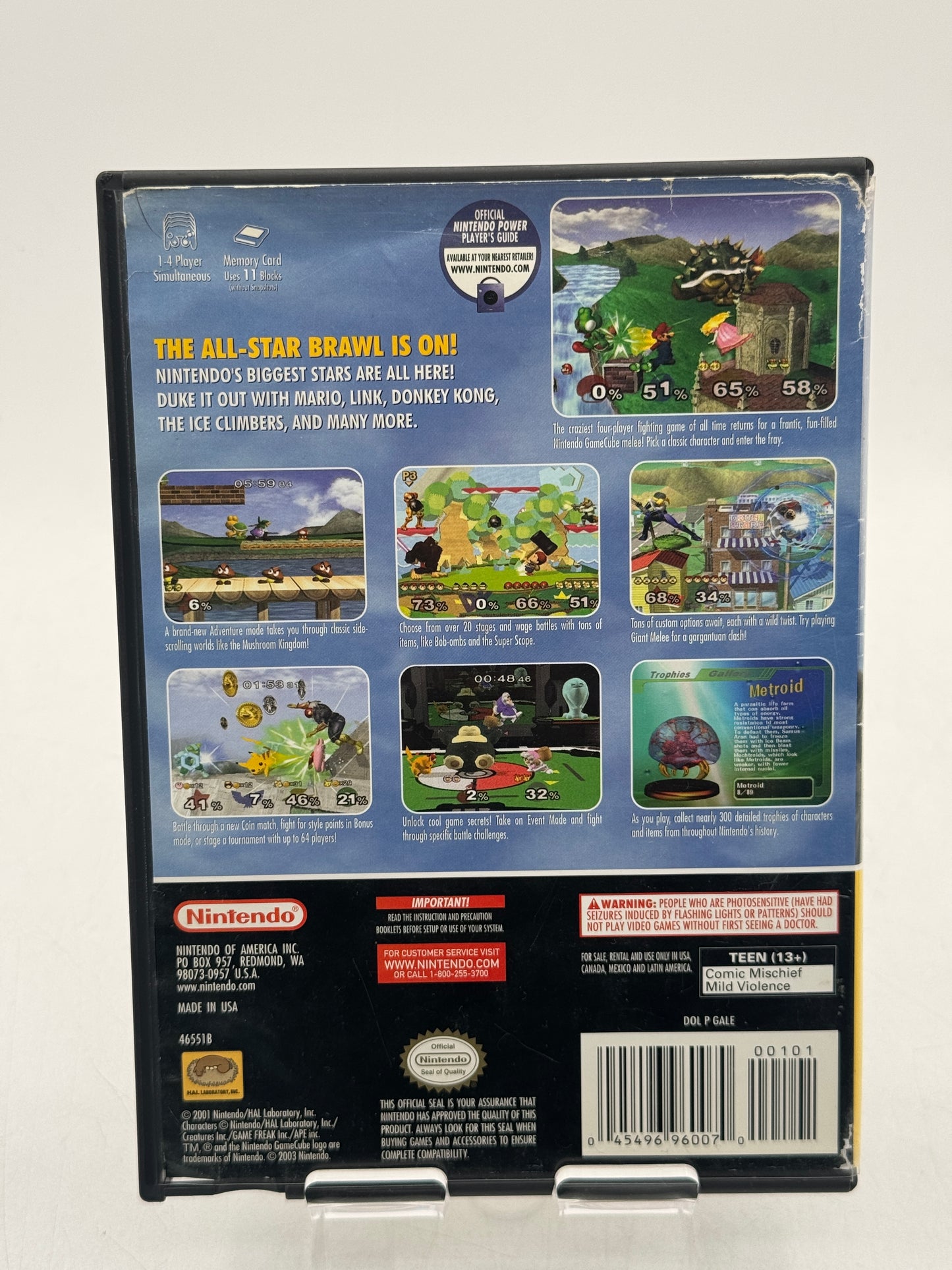 Nintendo Super Smash Bros. Melee GameCube w/ Manual Tested Free Shipping