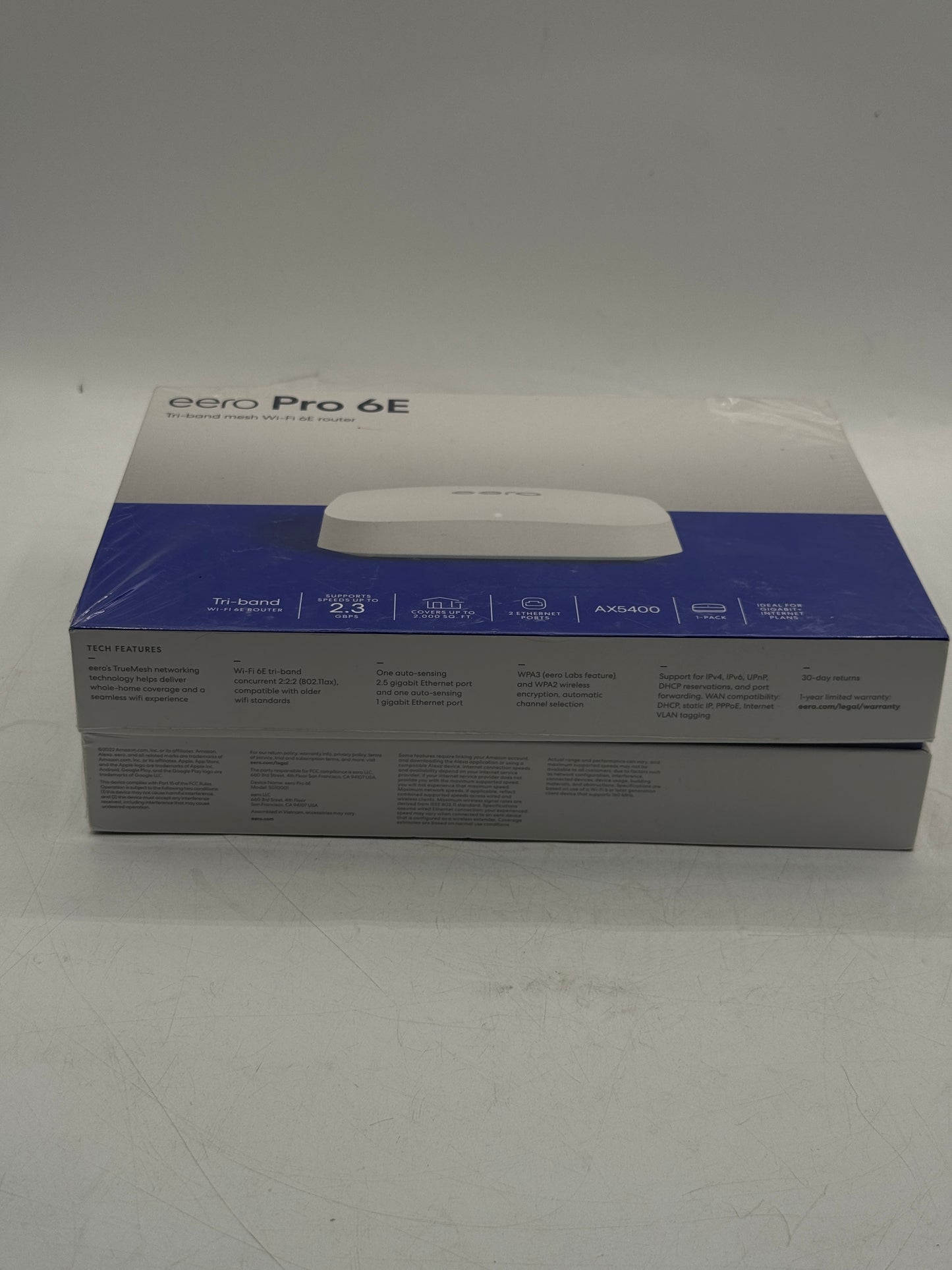 Eero Pro 6E Tri-Band AXE5400 Wi-Fi 6E Mesh Router White BRAND NEW Free Shipping