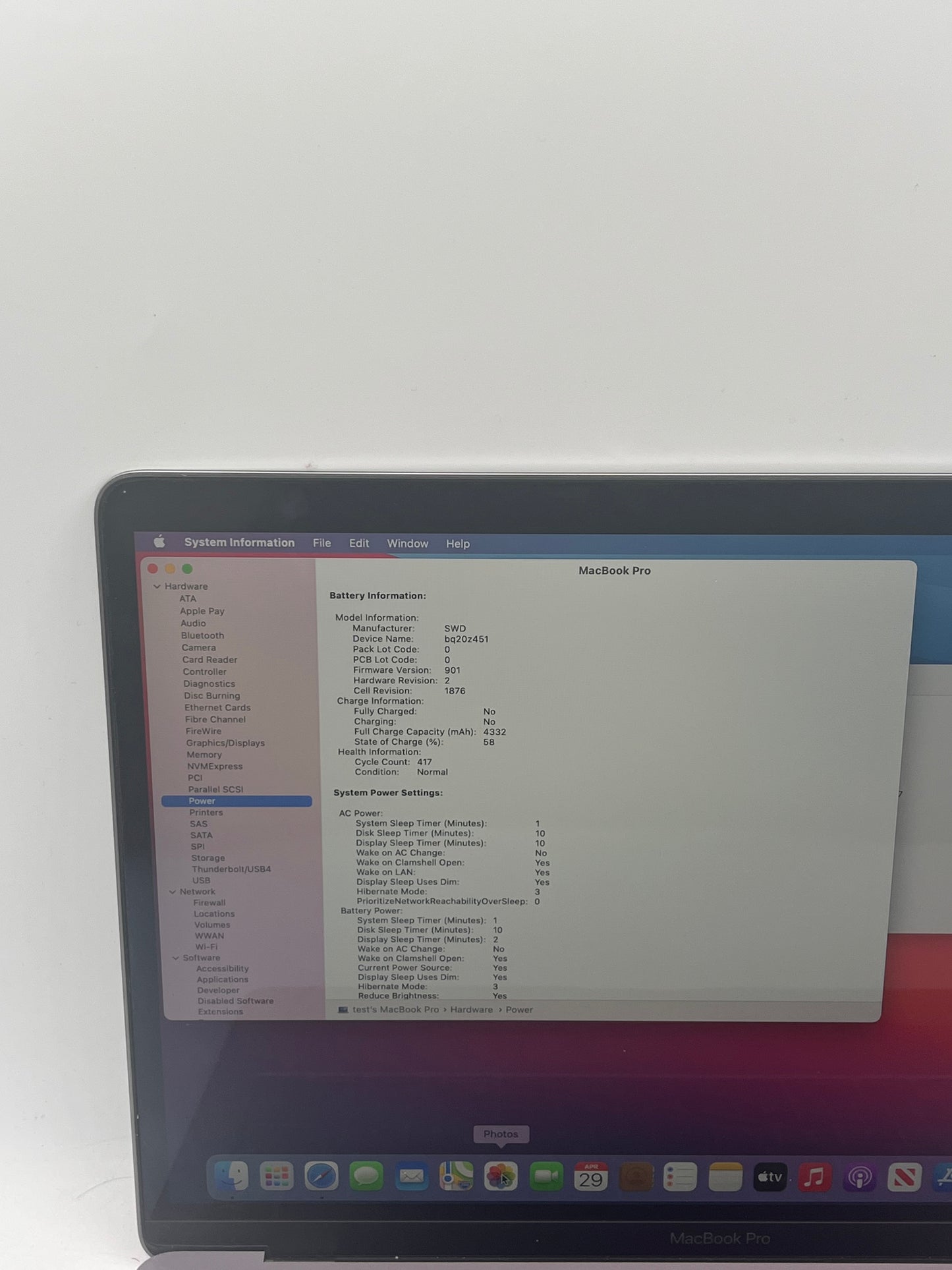 2020 Apple MacBook Pro 13" i7 32GB 512GB A2251 MWP42LL/A Space Gray Free Shipping
