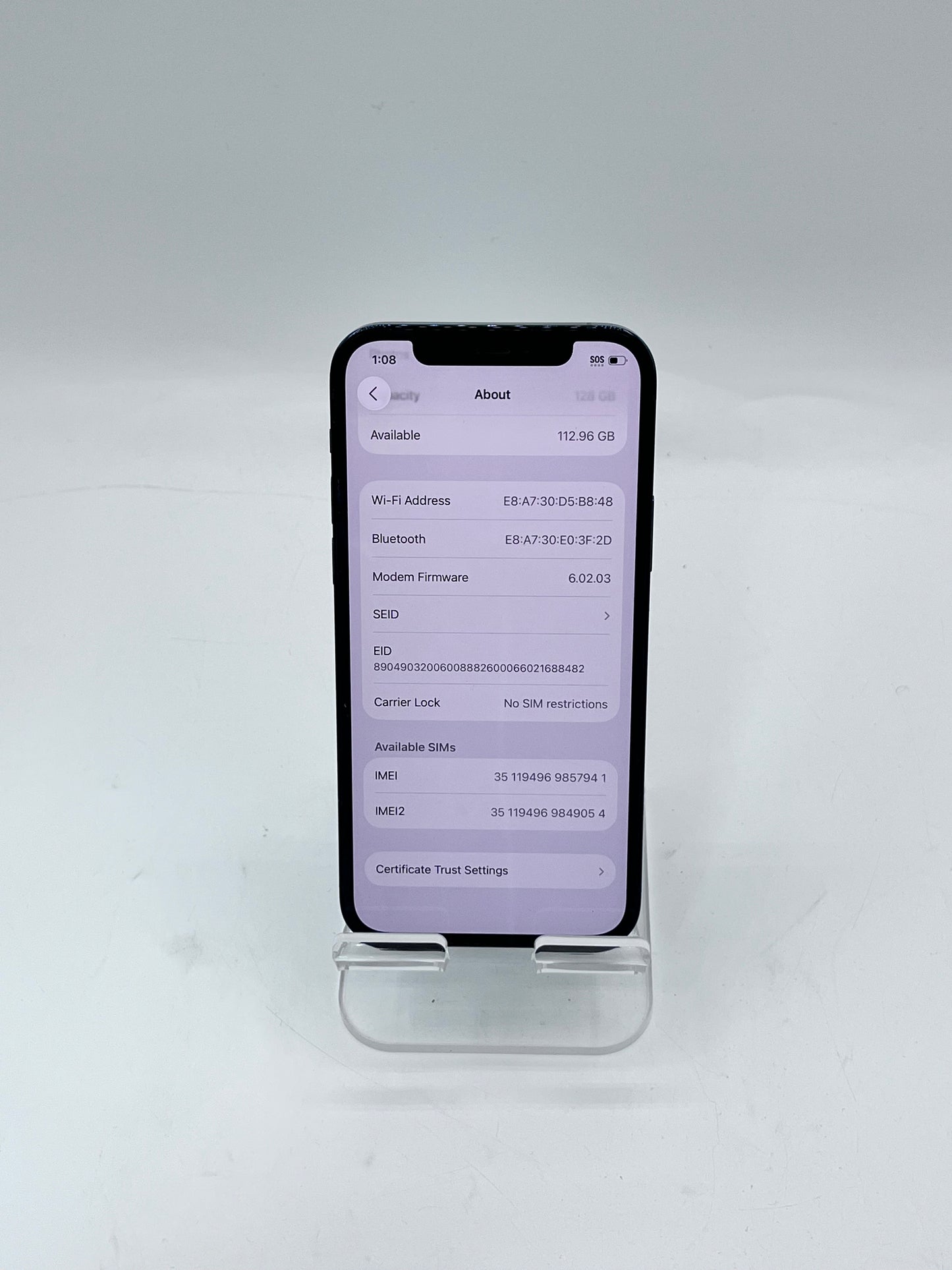 Unlocked Apple iPhone 12 Pro 128GB MGKK3LL/A A2341 BH 87% Free Shipping