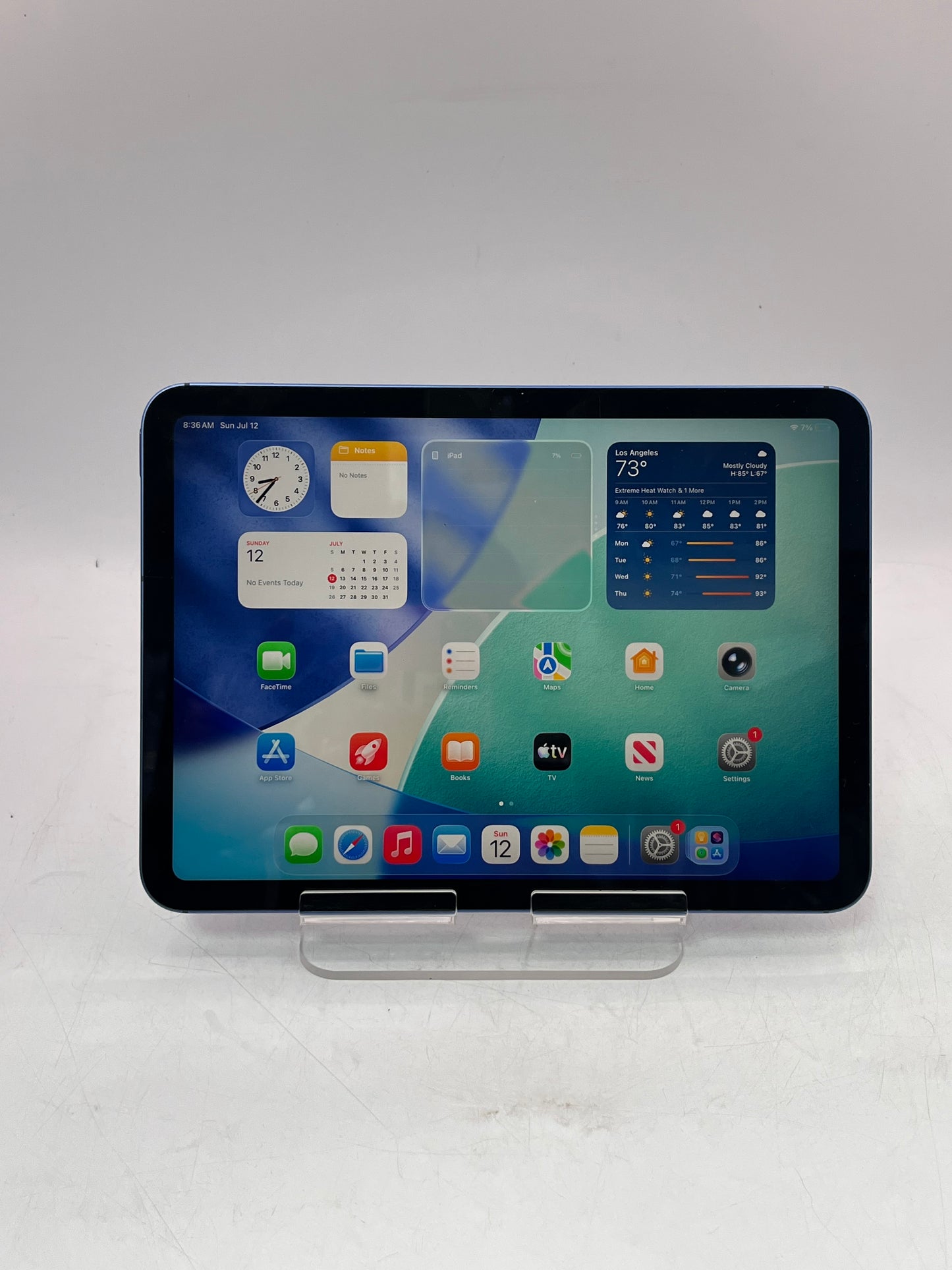 Unlocked Apple iPad (A16) A3355  ND7G4LL/A  128GB Blue WiFi + Cellular Tablet 100% BATT