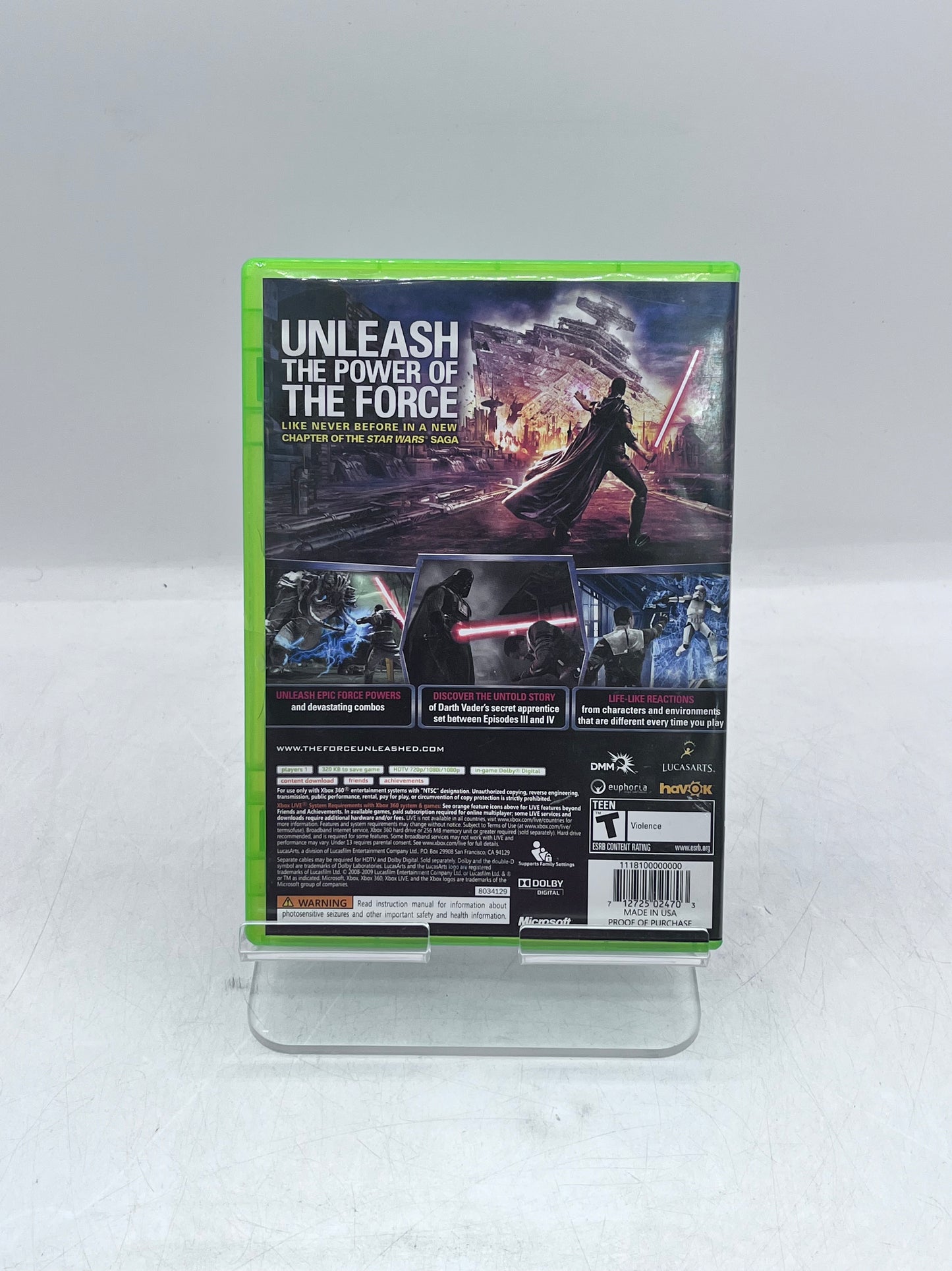 Star Wars The Force Unleashed [Platinum Hits]  Xbox 360 Video Game