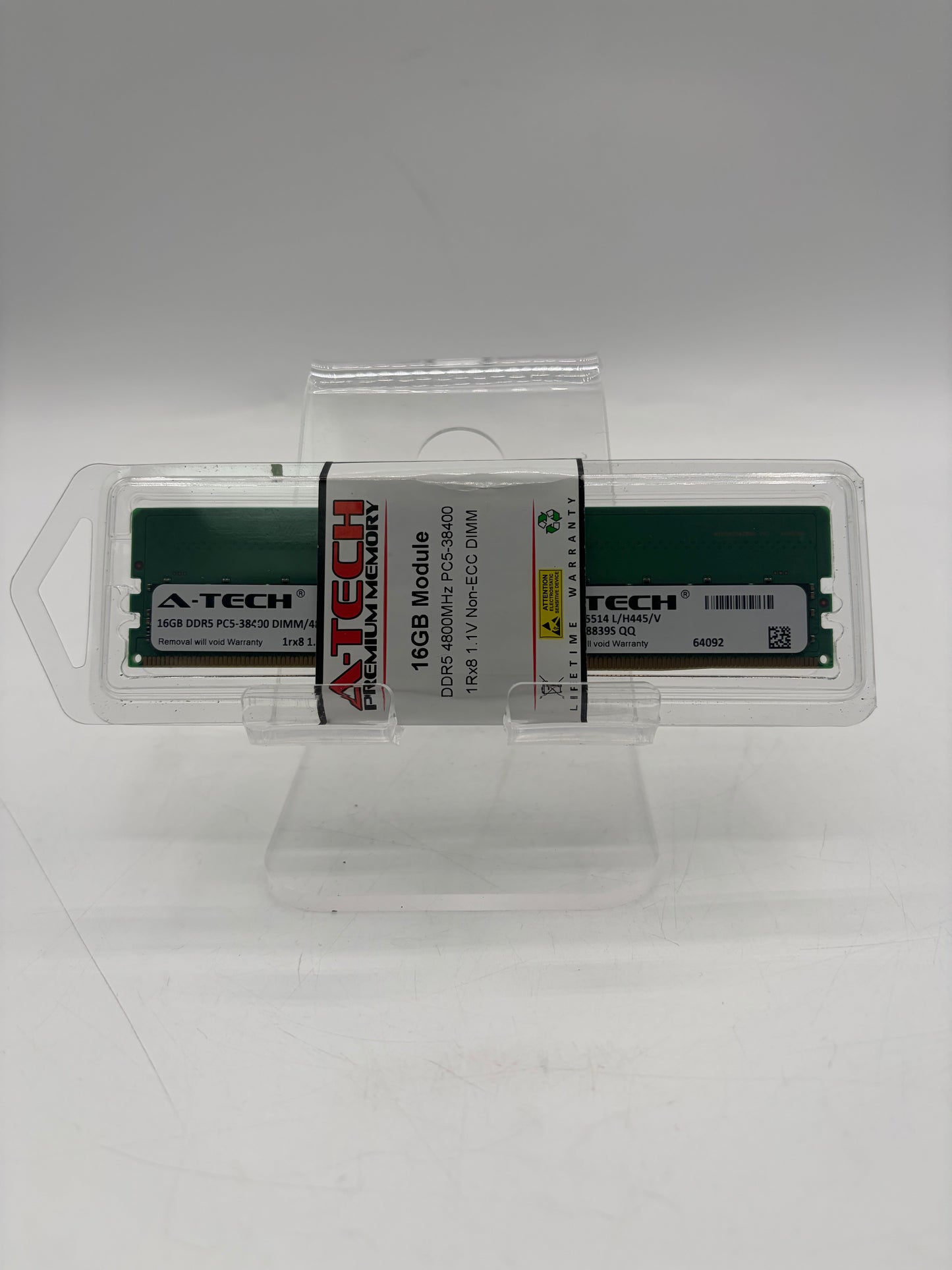 A-Tech 16GB 1Rx8 PC5-38400 DDR5 RAM 4800 MHz Non-ECC DIMM