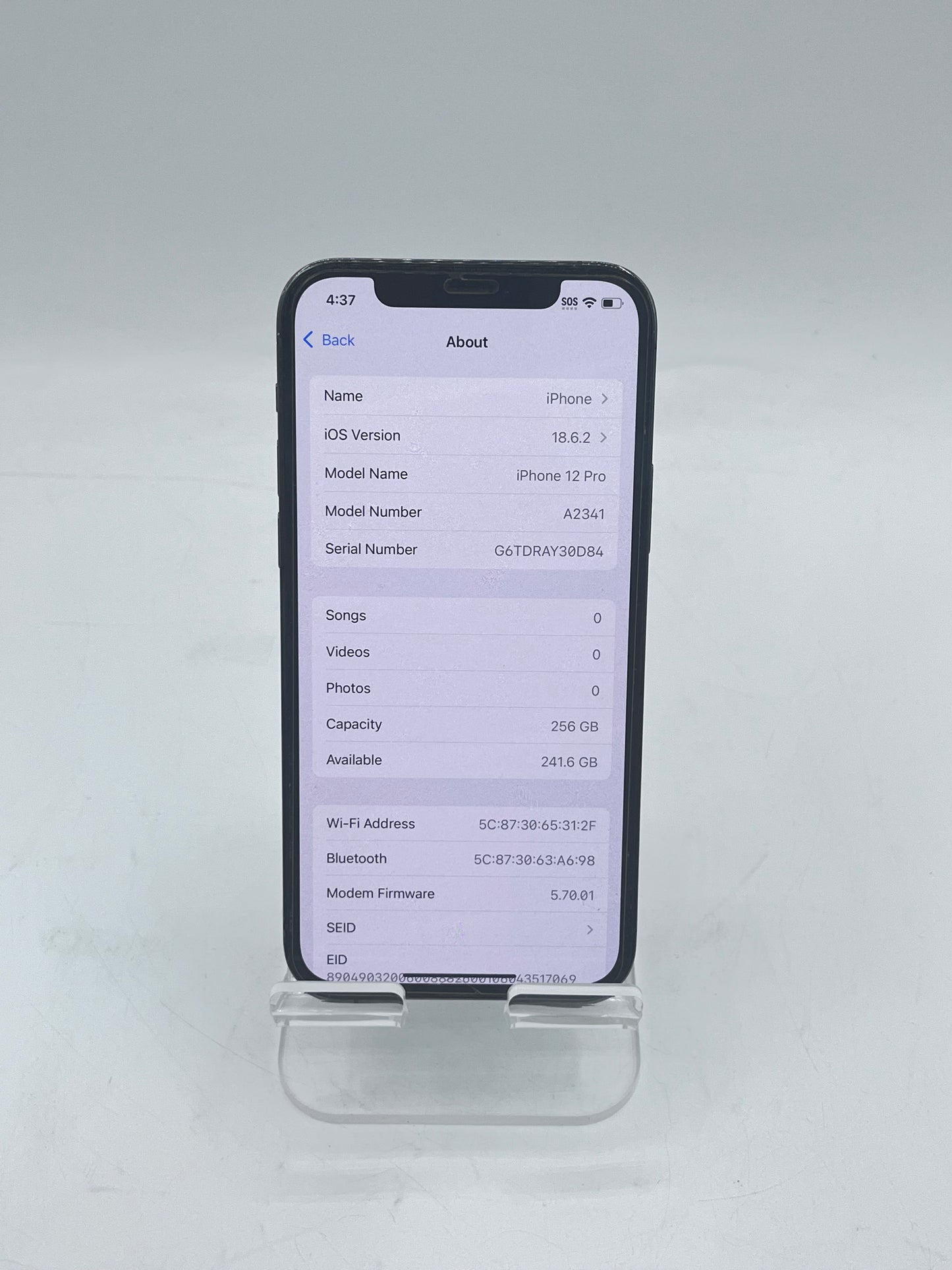 Unlocked Apple iPhone 12 Pro 6.1" MGKL3LL/A A2341 128GB 6GB - Silver