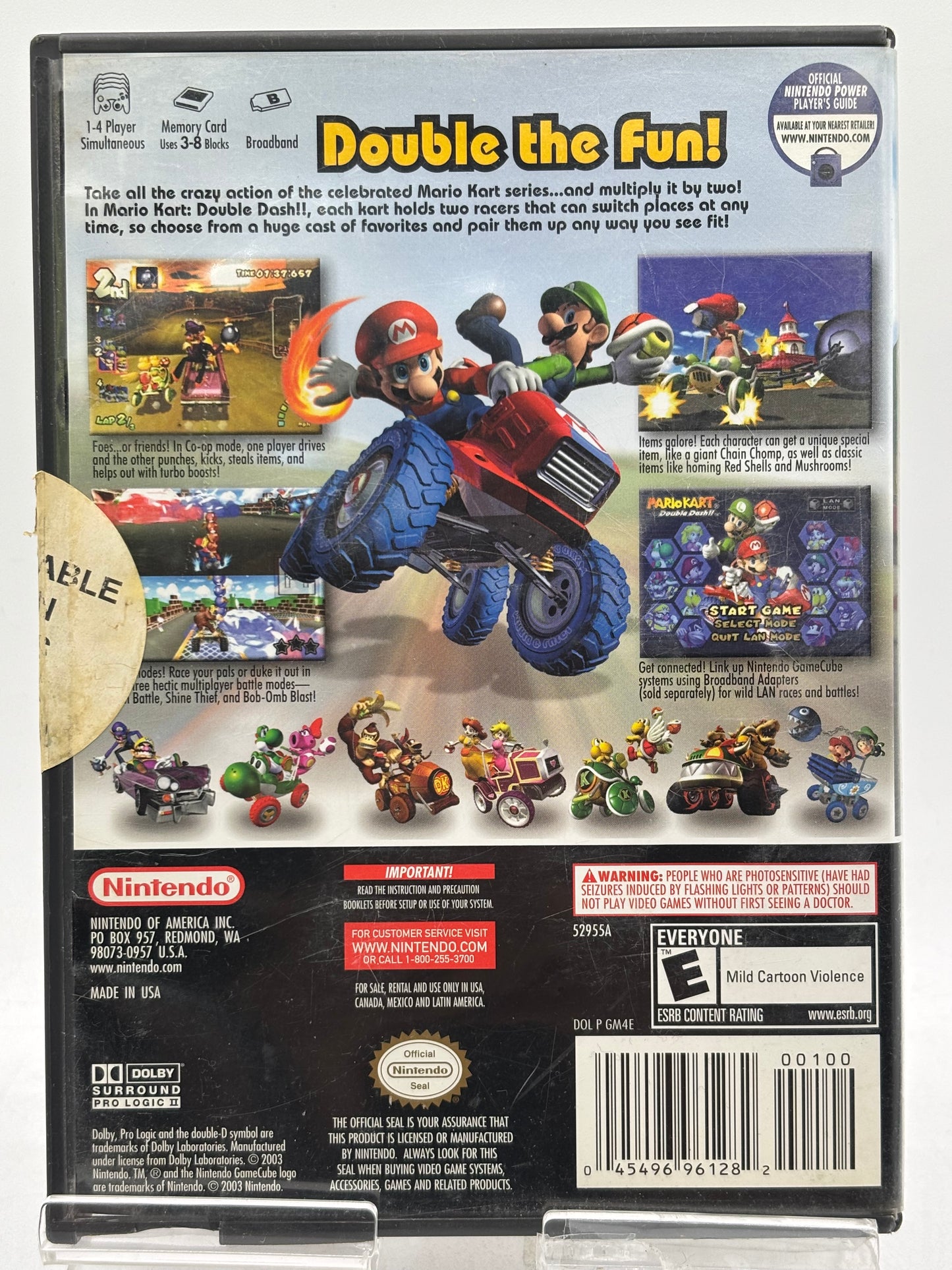 Mario Kart: Double Dash!!--Nintendo GameCube Tested Free Shipping