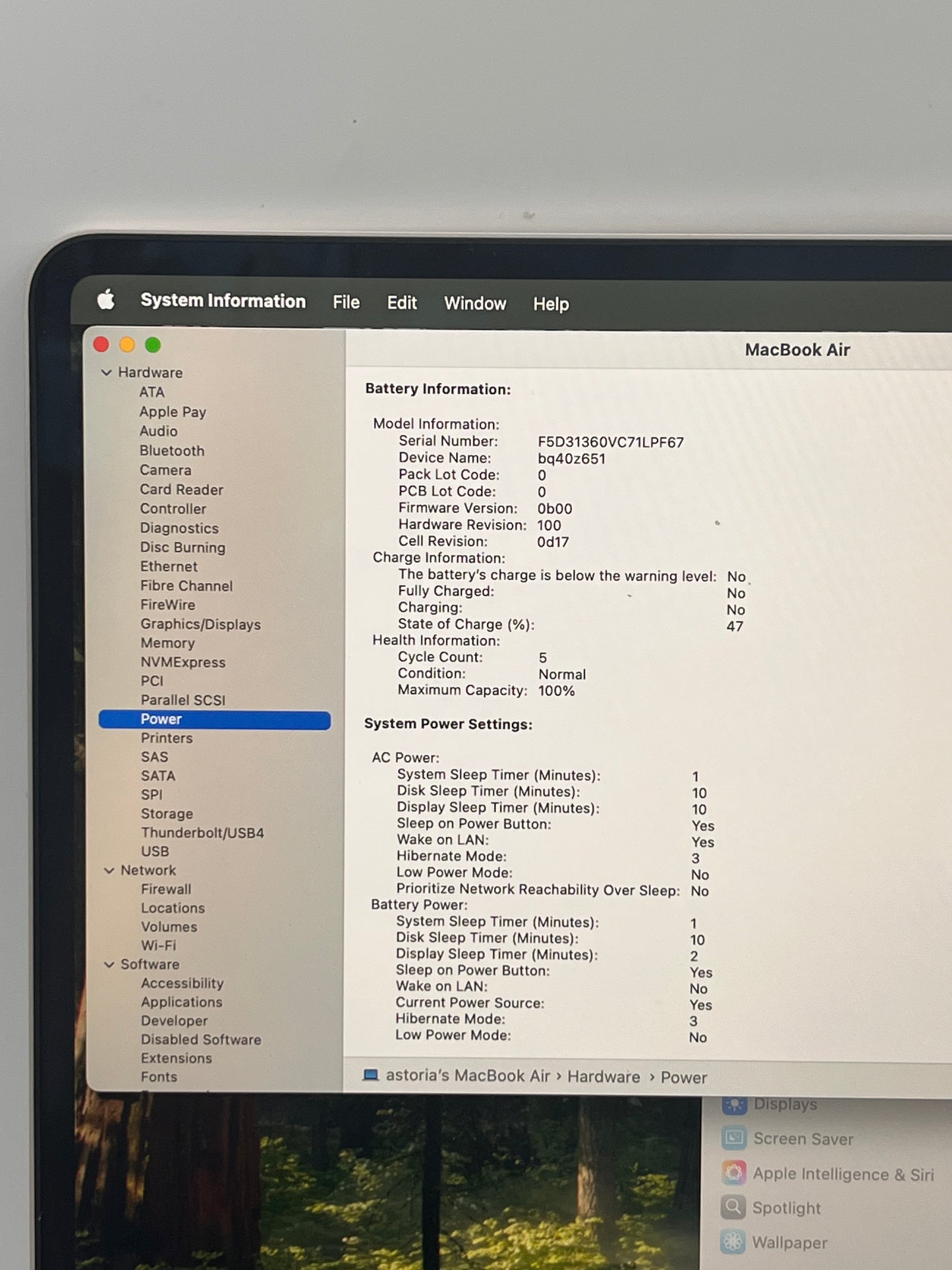 2023 Apple MacBook Air 15" M2 8GB RAM 256GB A2491 - Gold 5 CYCLE COUNT