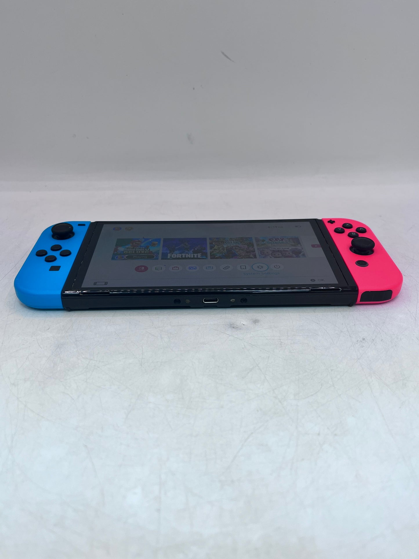 Nintendo Switch OLED Video Game Console Only HEG-001 Red/Blue Good Condition