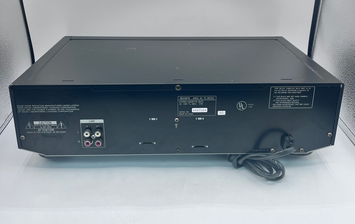 Sony Stereo Cassette Deck TC-WE305 Black
