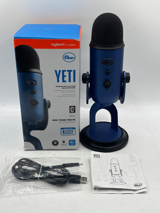 Logitech for Creators - Blue Yeti Premium USB Condenser Microphone, Blue