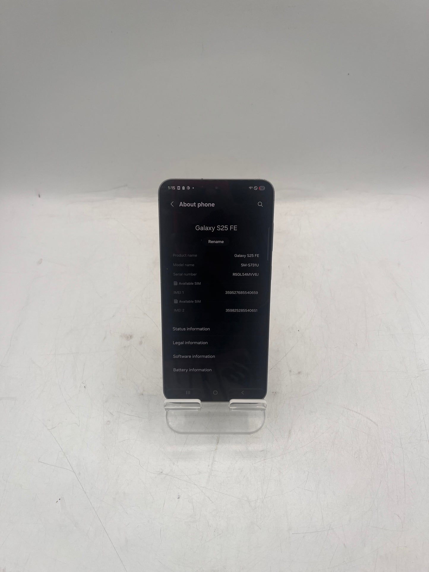 AT&T Samsung Galaxy S25 FE SM-S731U 128GB Smartphone Black