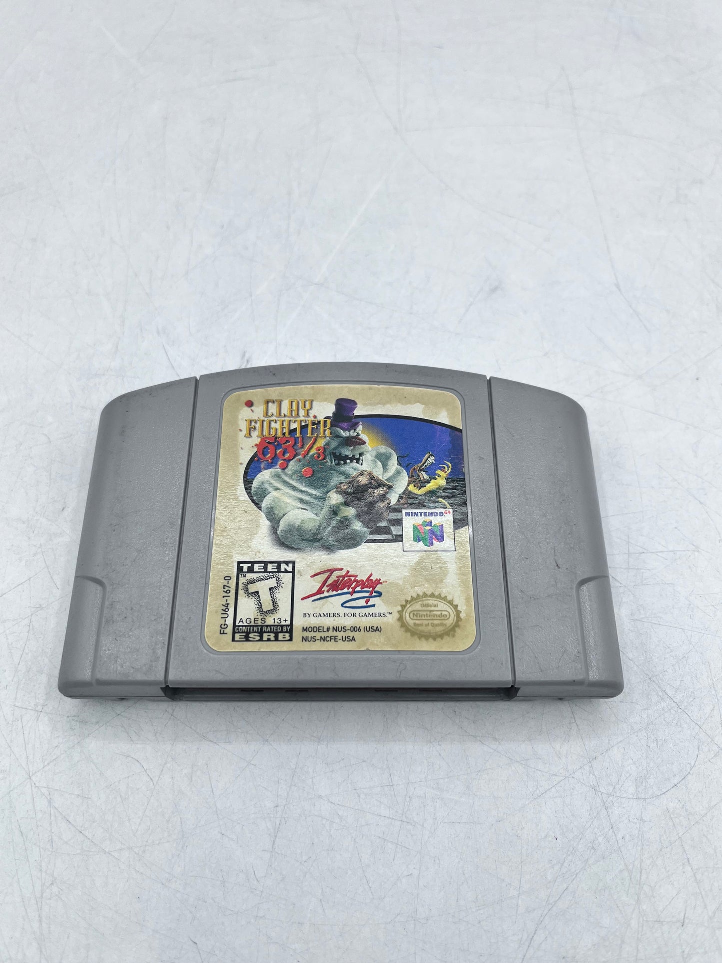 Clay Fighter 63 1/3 (Nintendo 64, 1997) N64 Cartridge Only Authentic Tested