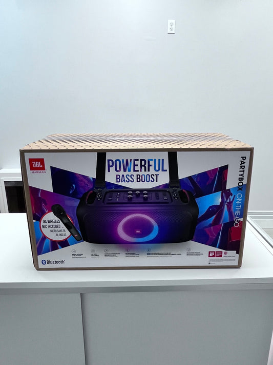 JBL PartyBox On-the-Go Essential Portable Wireless Party Speaker- Brand New