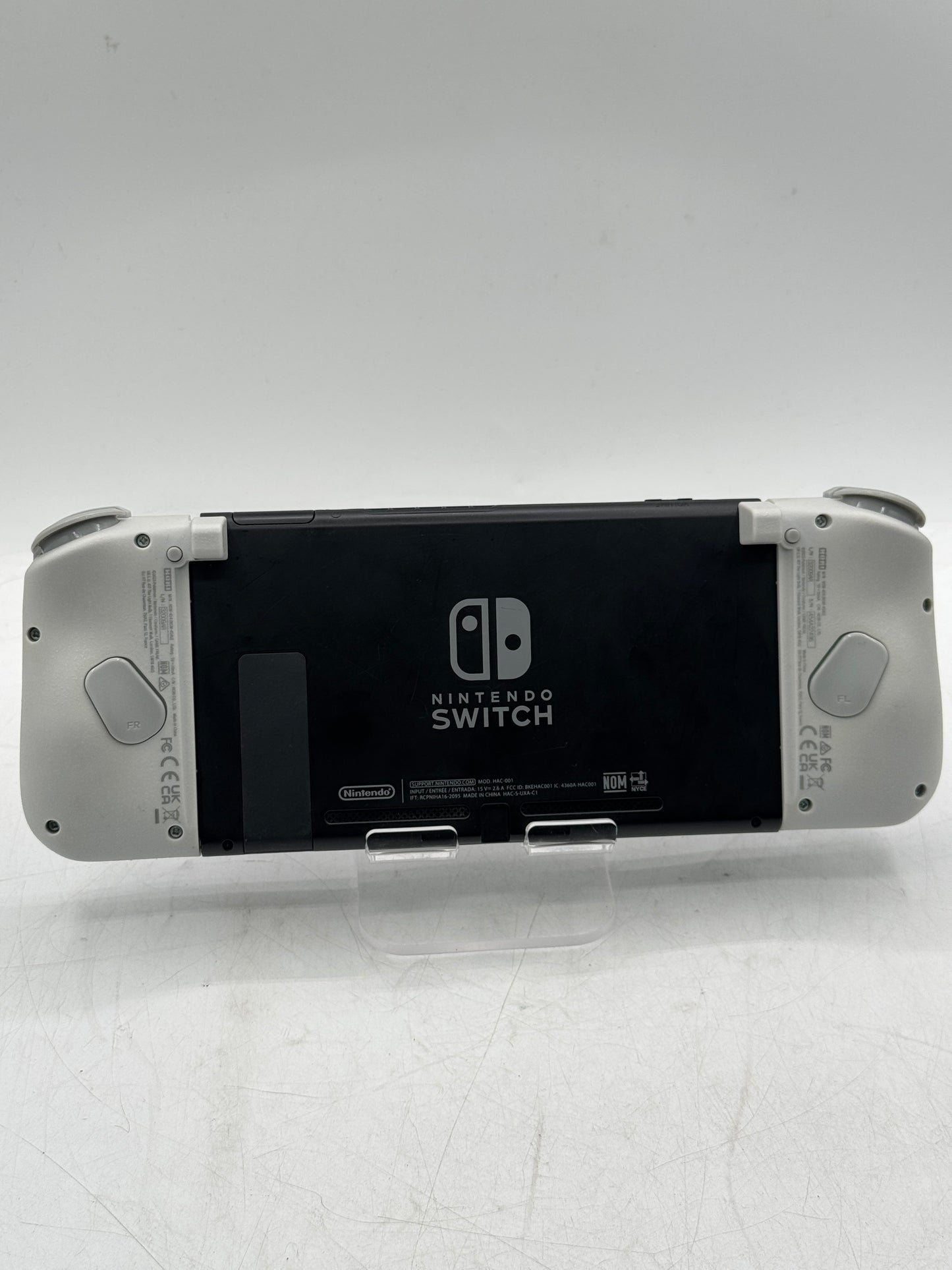 Nintendo Switch HAC-001 Console Black 32GB Tested w/ Charger and HORI Joycons