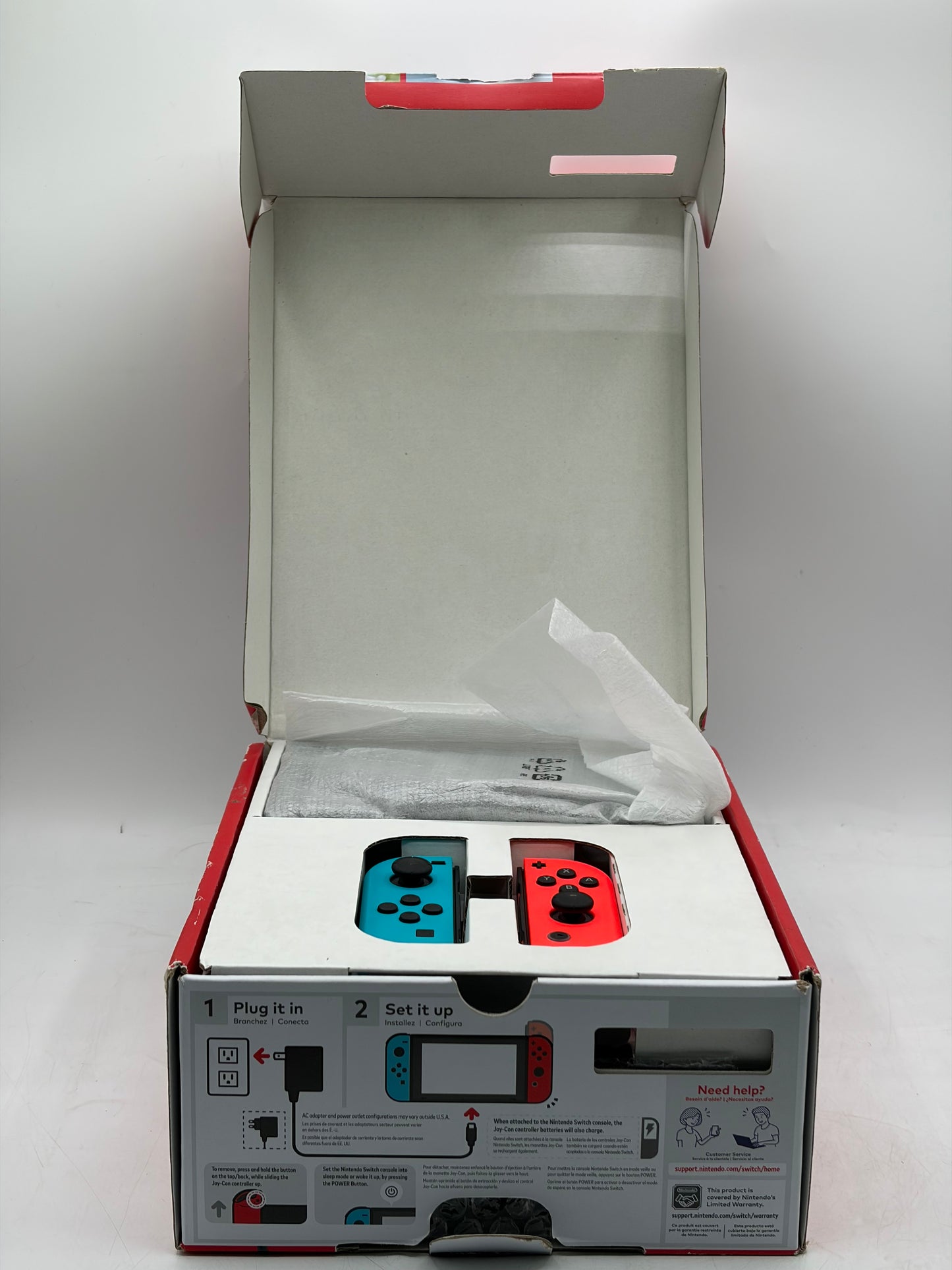 Nintendo Switch v2 32GB Console Gaming System HAC-001(-01) with Red/Blue Joycons