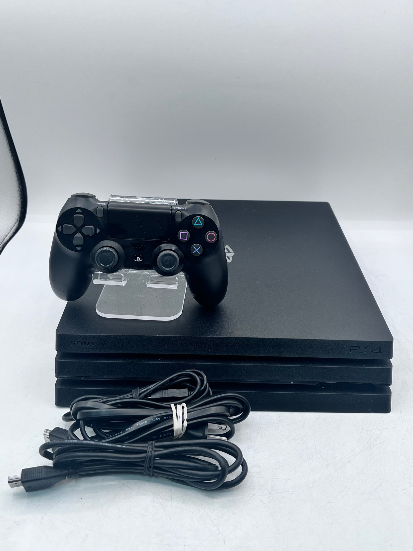 Sony PlayStation 4 Pro (CUH-7215B) Jet Black 1TB Excellent Condition with Controllers + Cords
