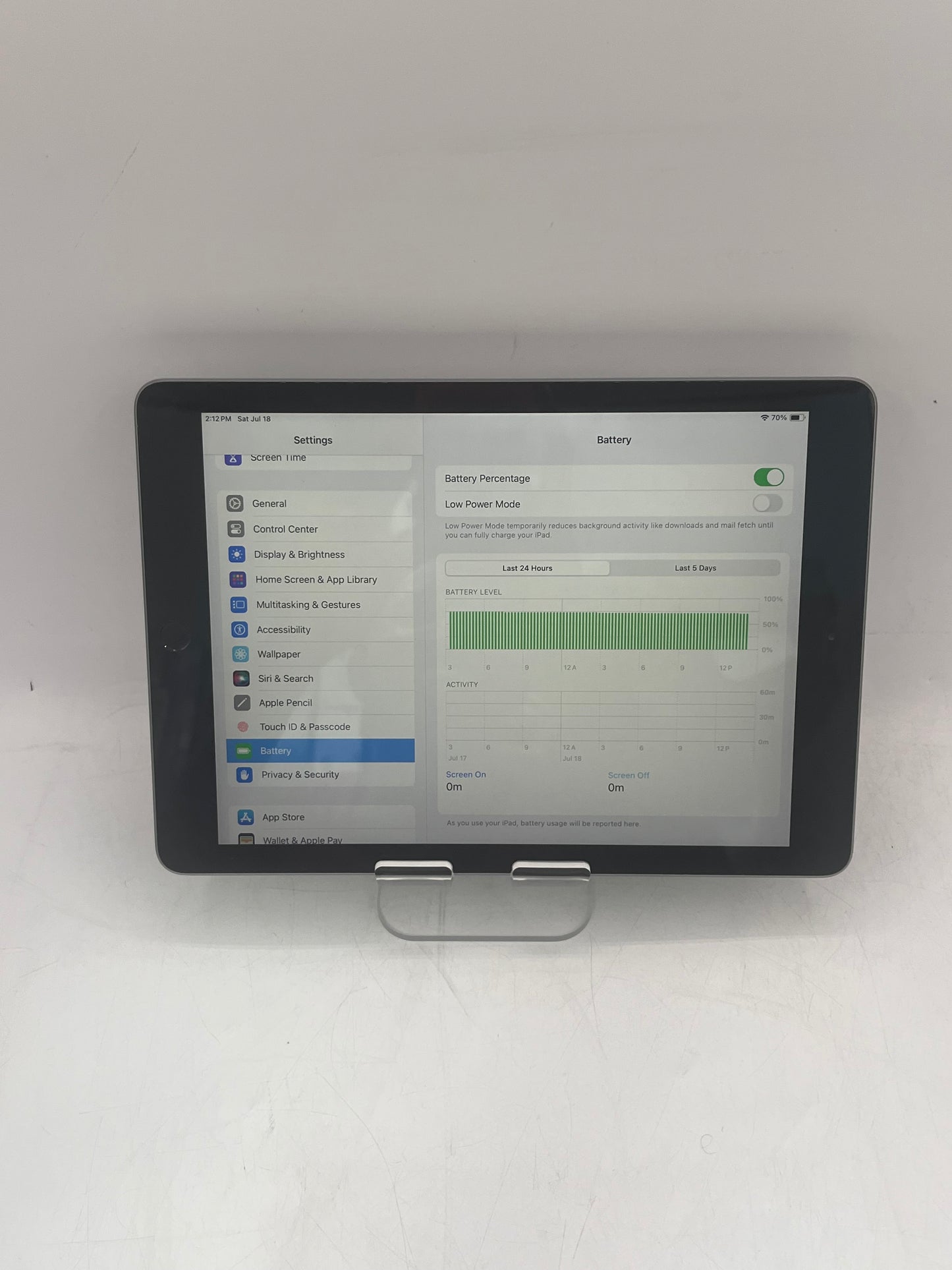 2018 Apple iPad 6th Gen A1893 128GB Wi-Fi Only Black Tablet