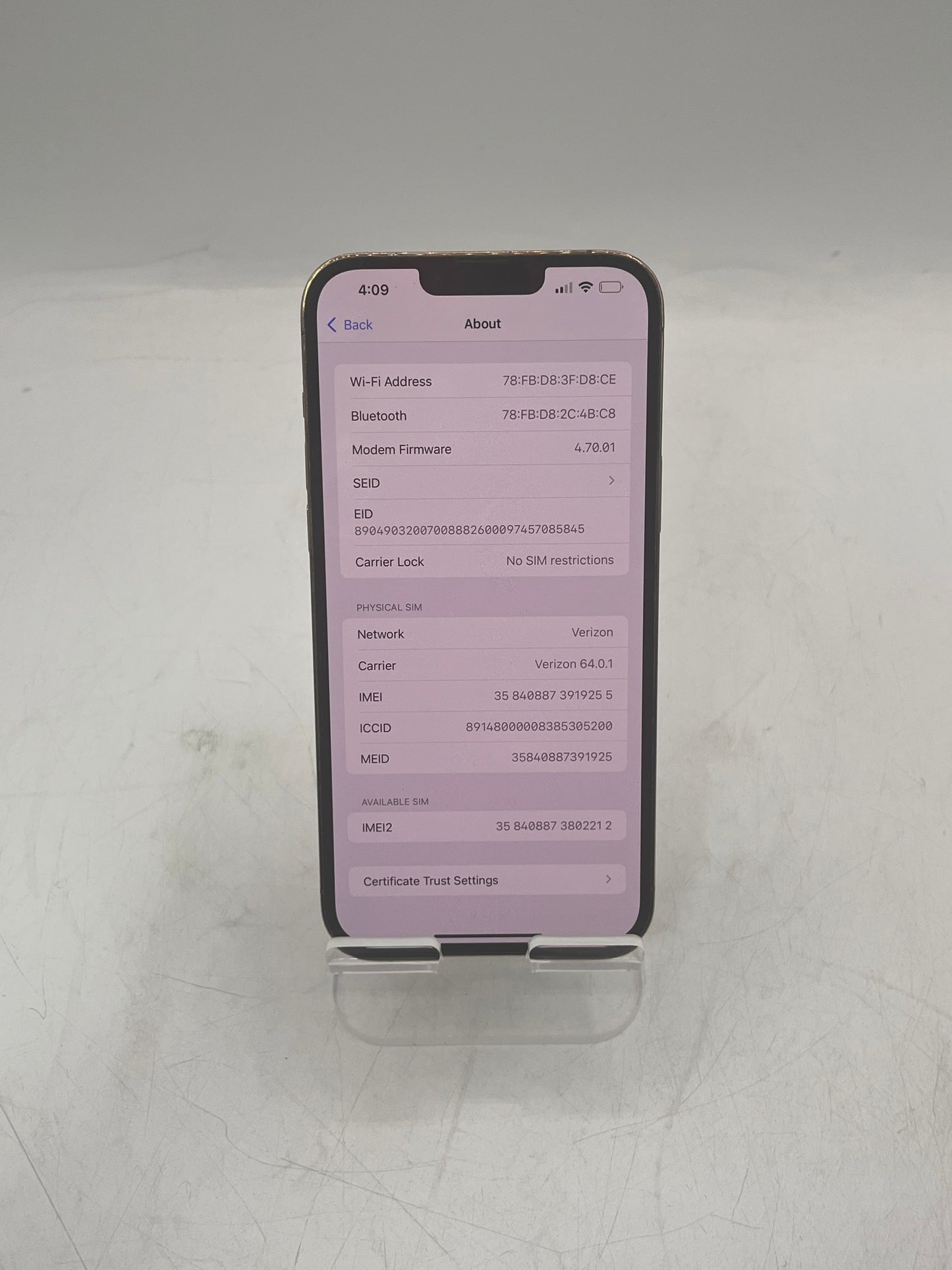 Unlocked Apple iPhone 13 Pro Max NLF43LL/A A2484 128GB Gold