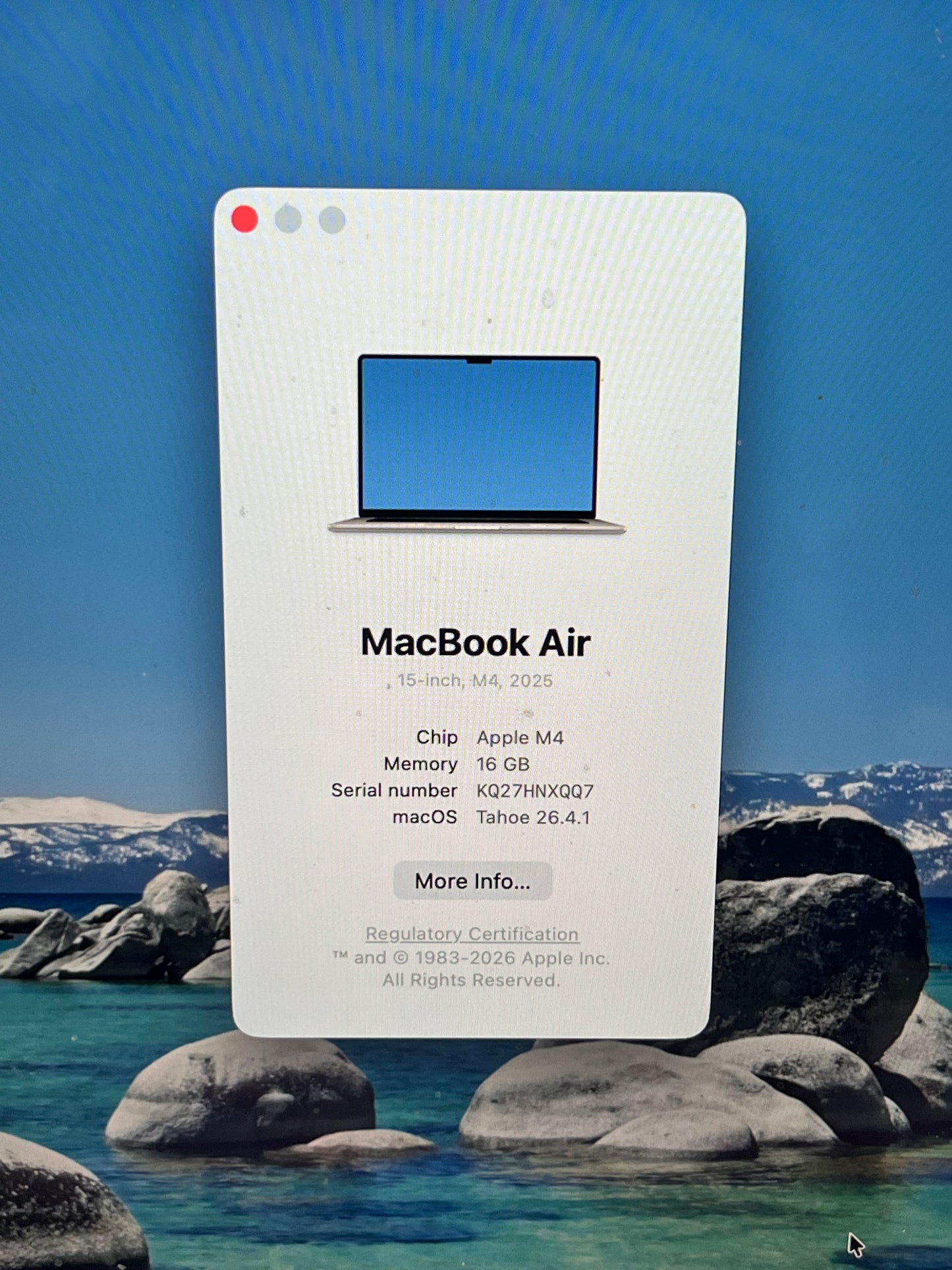 2024 Apple MacBook Air 15" 16GB 256GB A3241 MW1G3LL/A Silver 76 Cycle Count