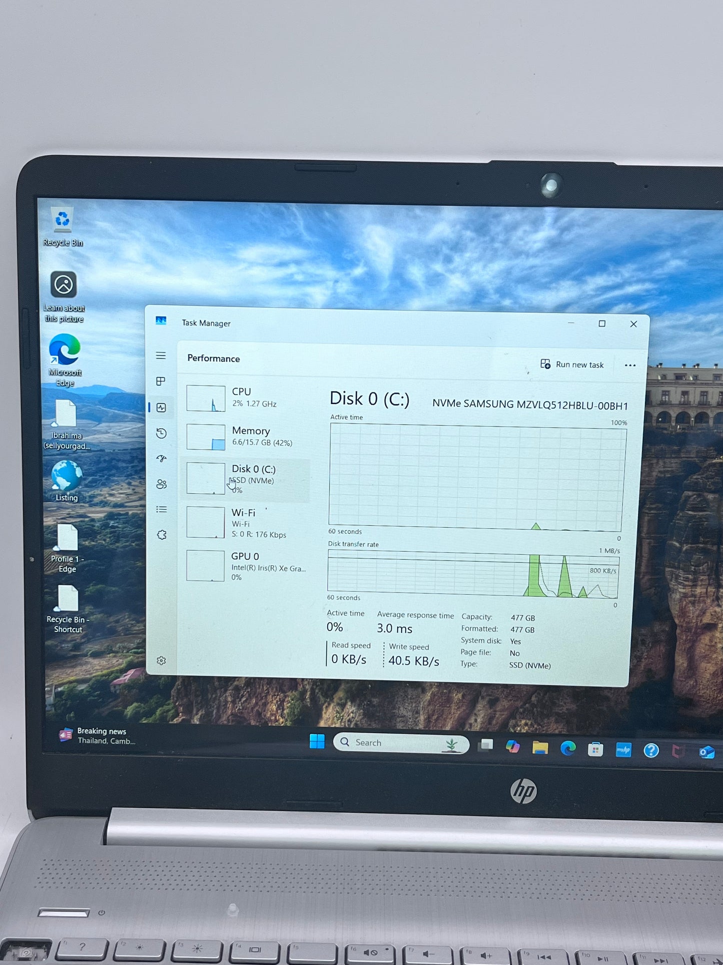 HP 15-dy2073dx Laptop Core i7 16GB 512GB - Silver
