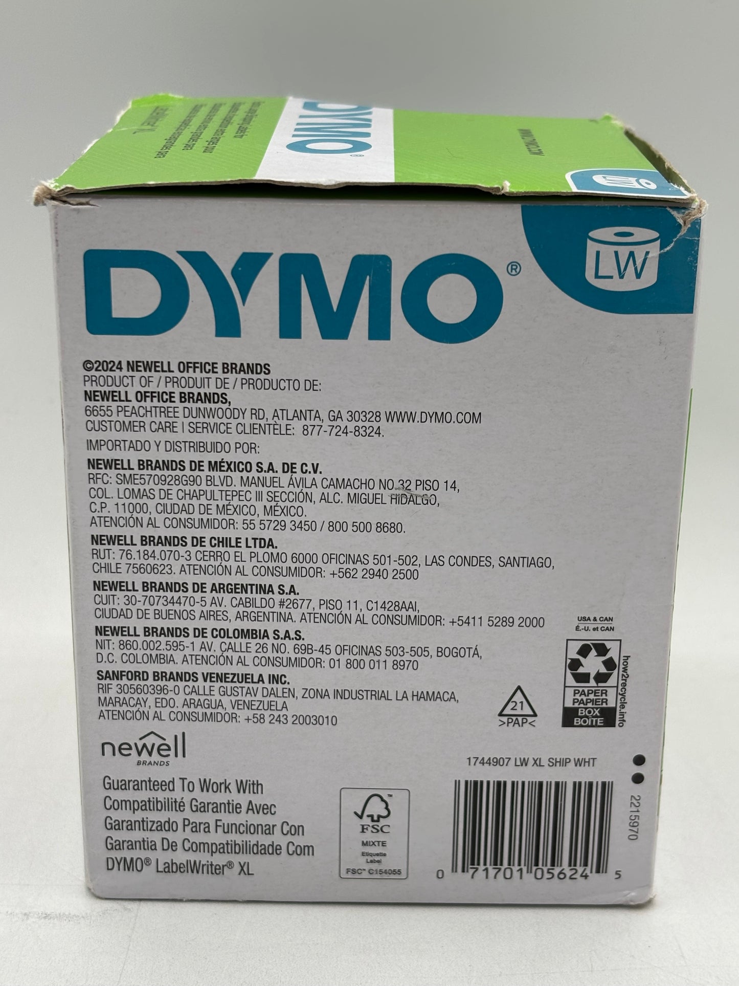 DYMO Extra Large Shipping Labels 4x6 for LabelWriter 5XL 4XL 220 Count, White (FREE SHIPPING)