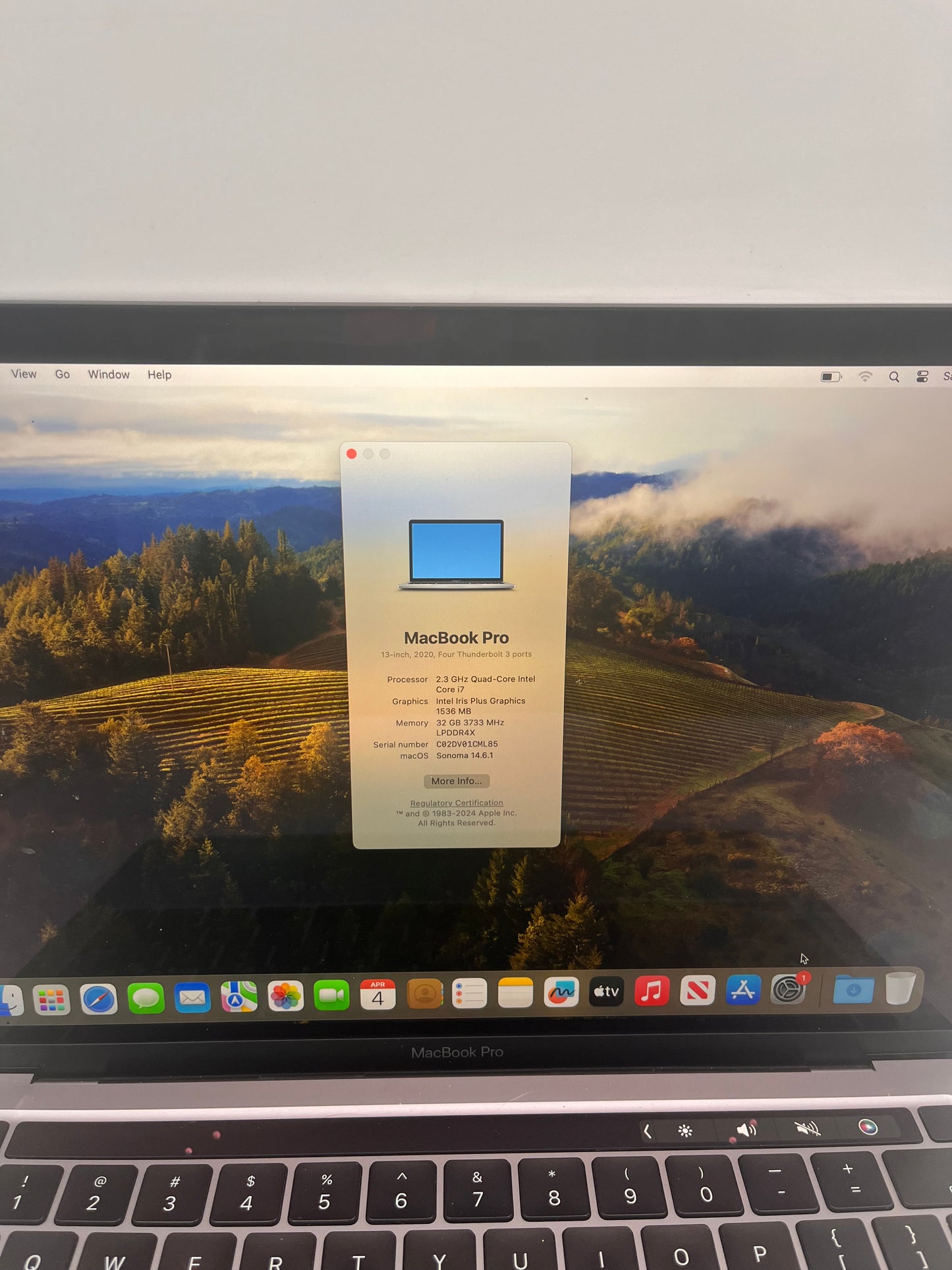Apple MacBook Pro 13" A2251 2020 32GB RAM 512GB SSD Space Gray