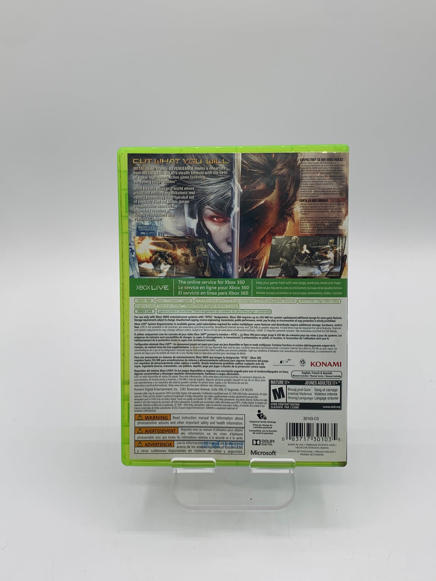 Xbox 360 Metal Gear Rising: Revengeance Game - Free Shipping!