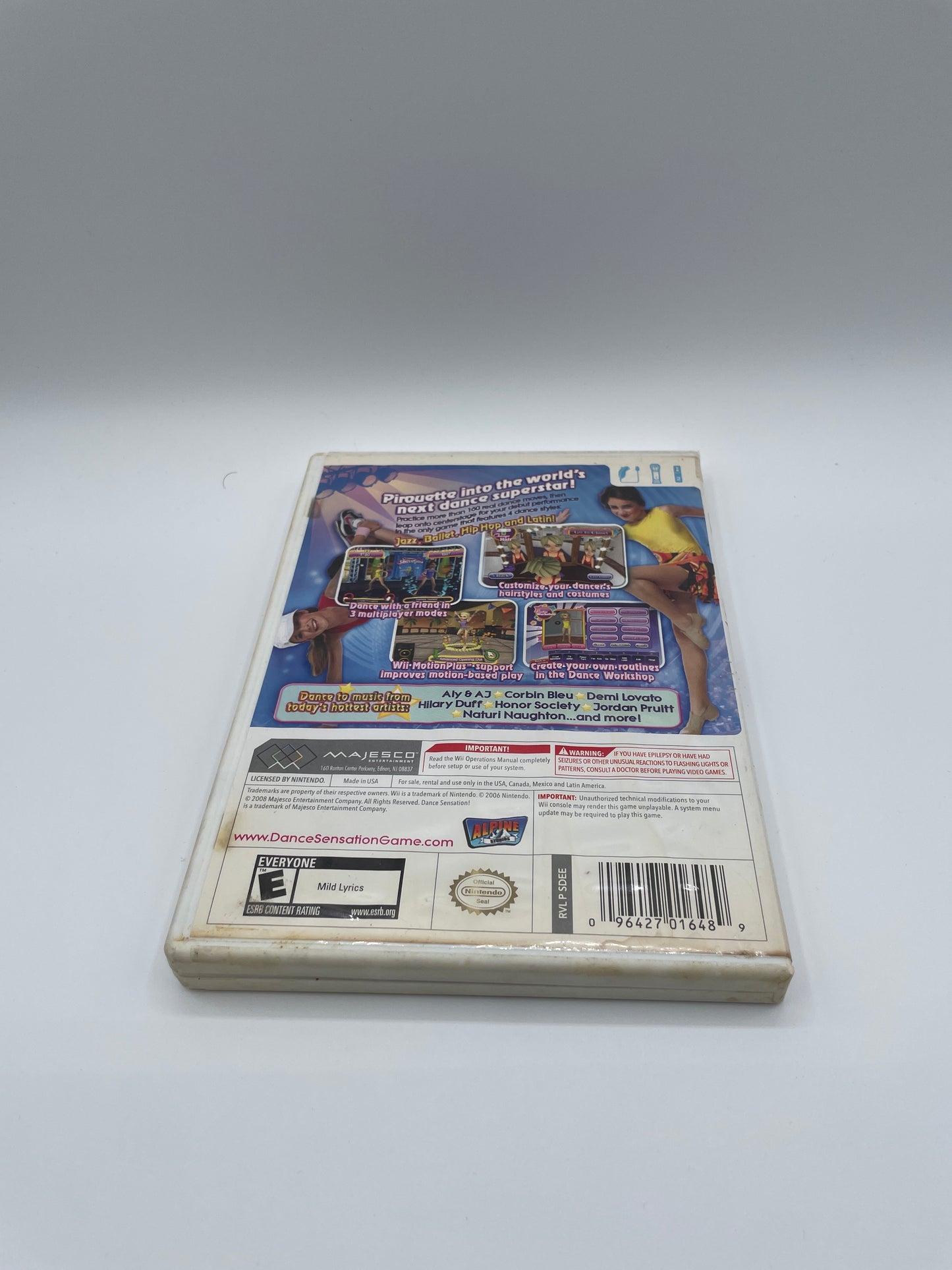 Wii Dance Sensation Game with Box and Manual Free Shipping