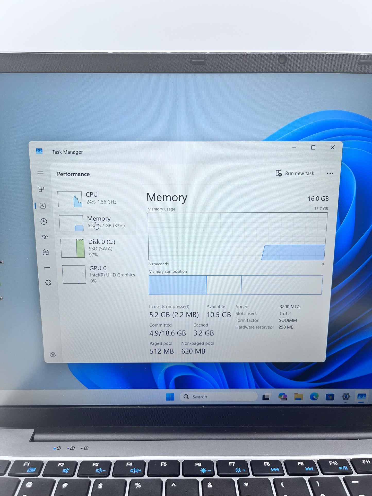 Folinham D-1520 15.6 Laptop 1TB 16GB Intel Celeron N100 Windows 11 Pro Gray
