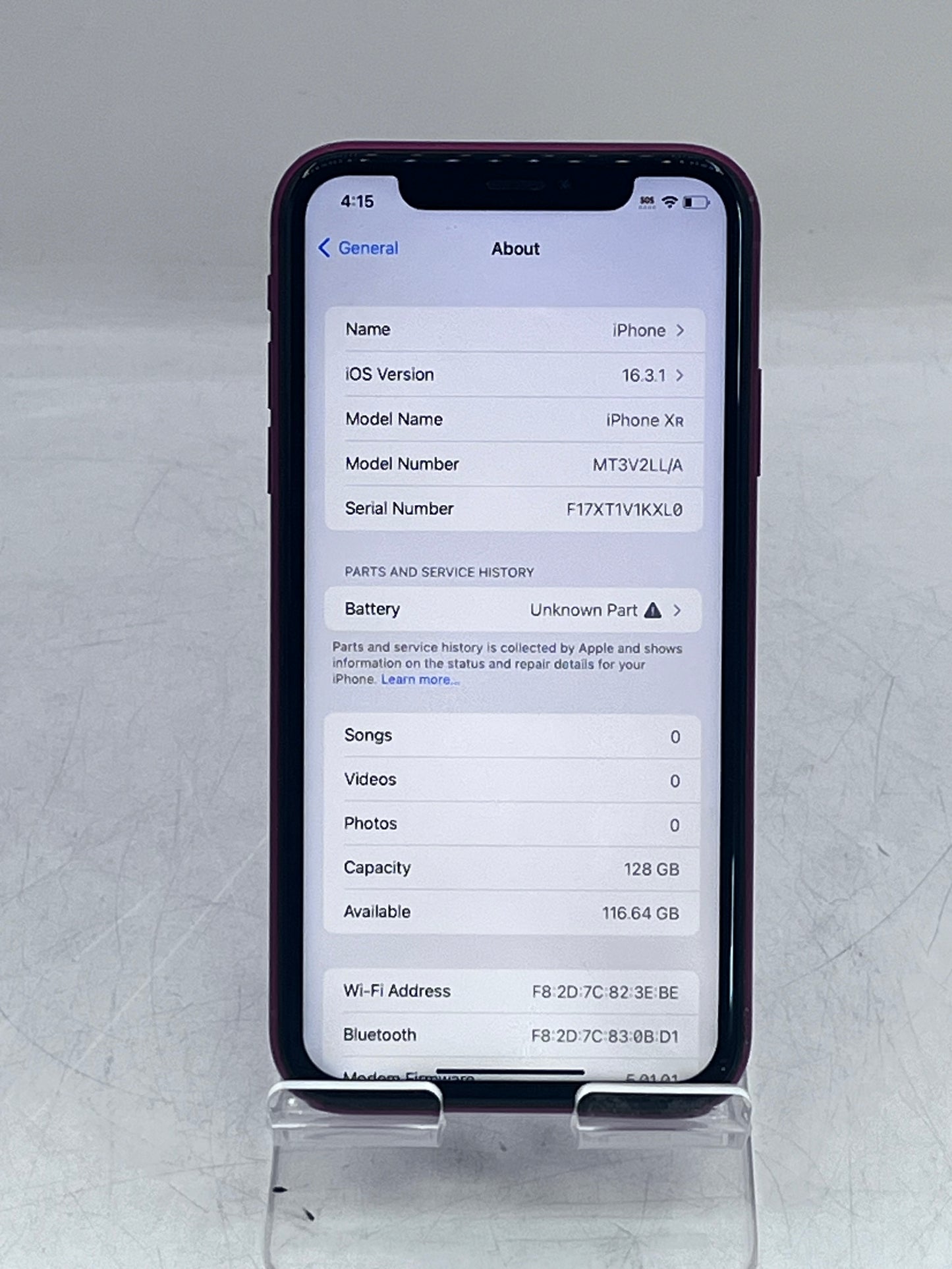 Apple iPhone XR 128GB A1984 MT3V2LL/A AT&T ONLY - Red