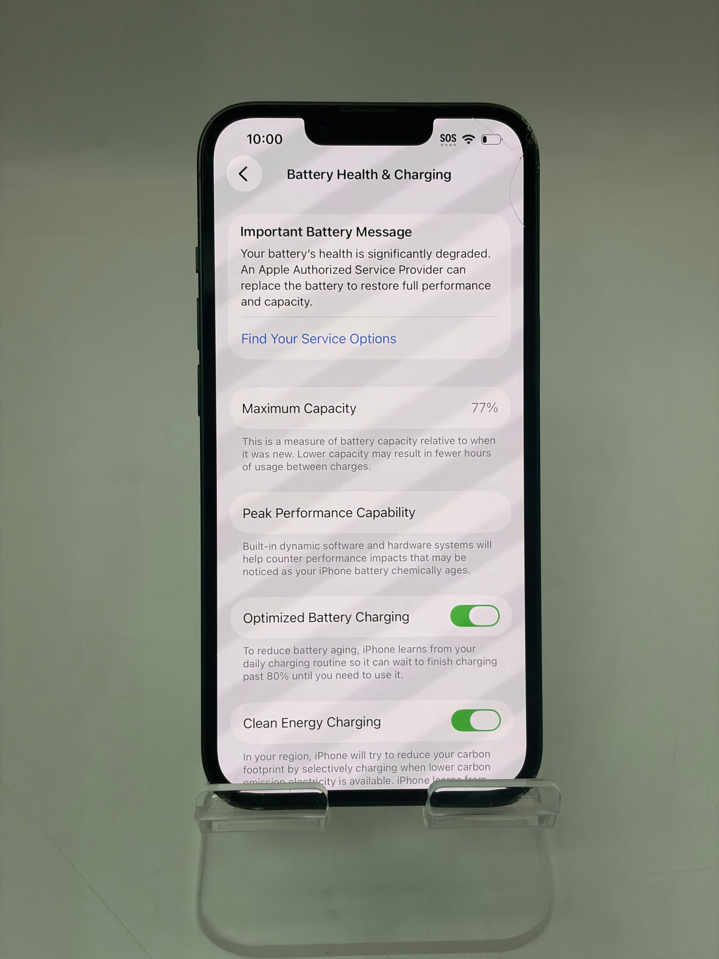 T-Mobile Only Apple iPhone 13 128GB A2482 MNGD3LL/A Green Service Battery