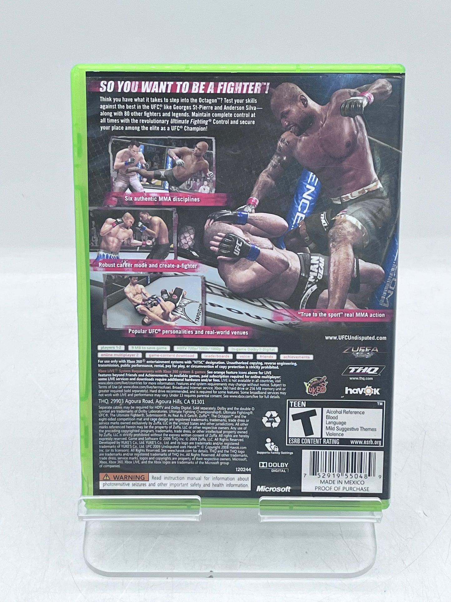 UFC 2009 Undisputed - Xbox 360 Video Game - Free Shipping!