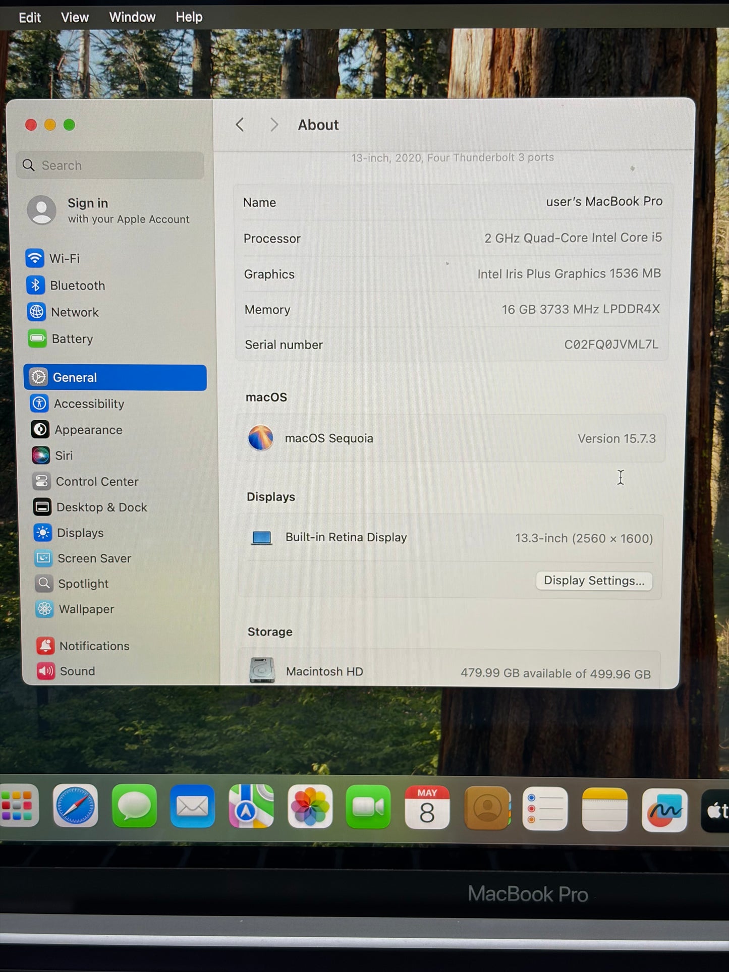 2020 Apple MacBook Pro 13" A2251 Core i5 16GB 512GB - Silver Laptop