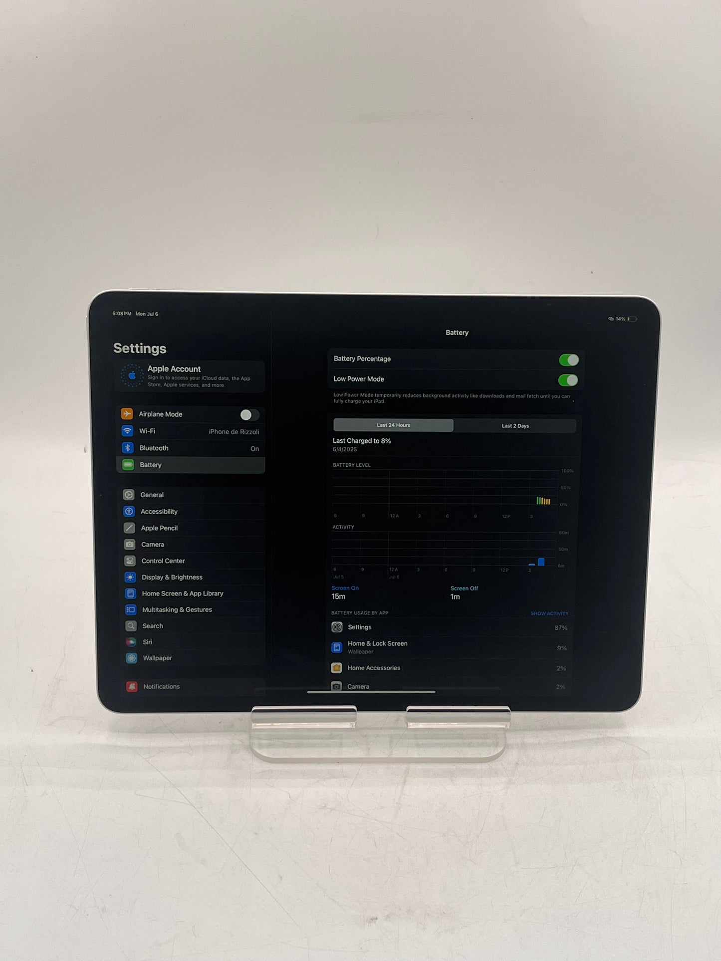 Wi-Fi Only Apple iPad Pro 12.9" (4th Gen) 128GB A2229 MY2J2LL/A Silver