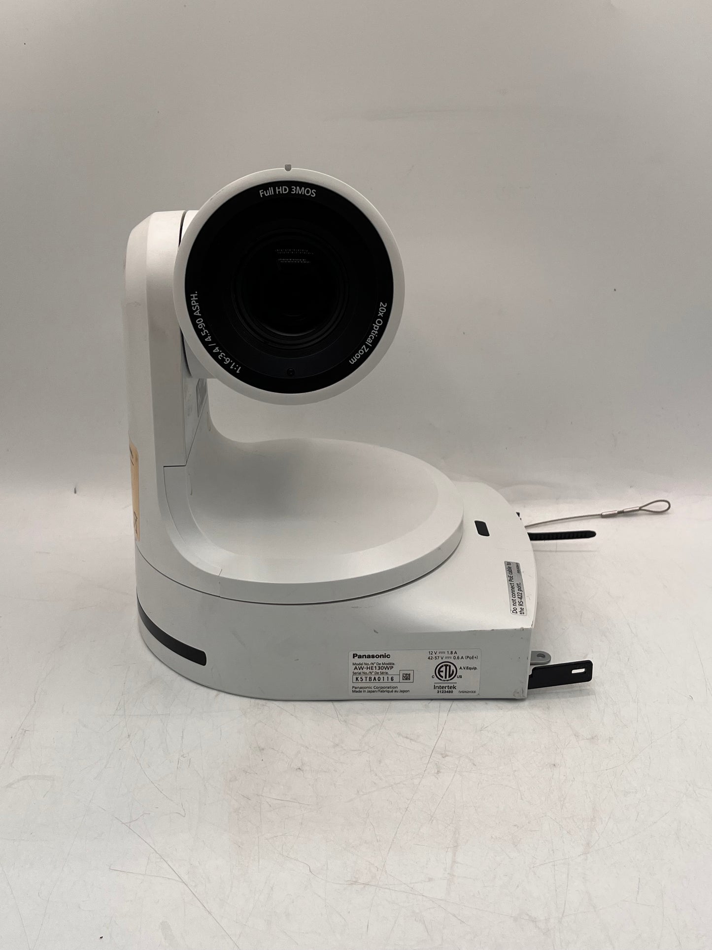 Panasonic AW-HE130 White Full HD 3MOS 20x Optical Zoom PTZ Camera - White