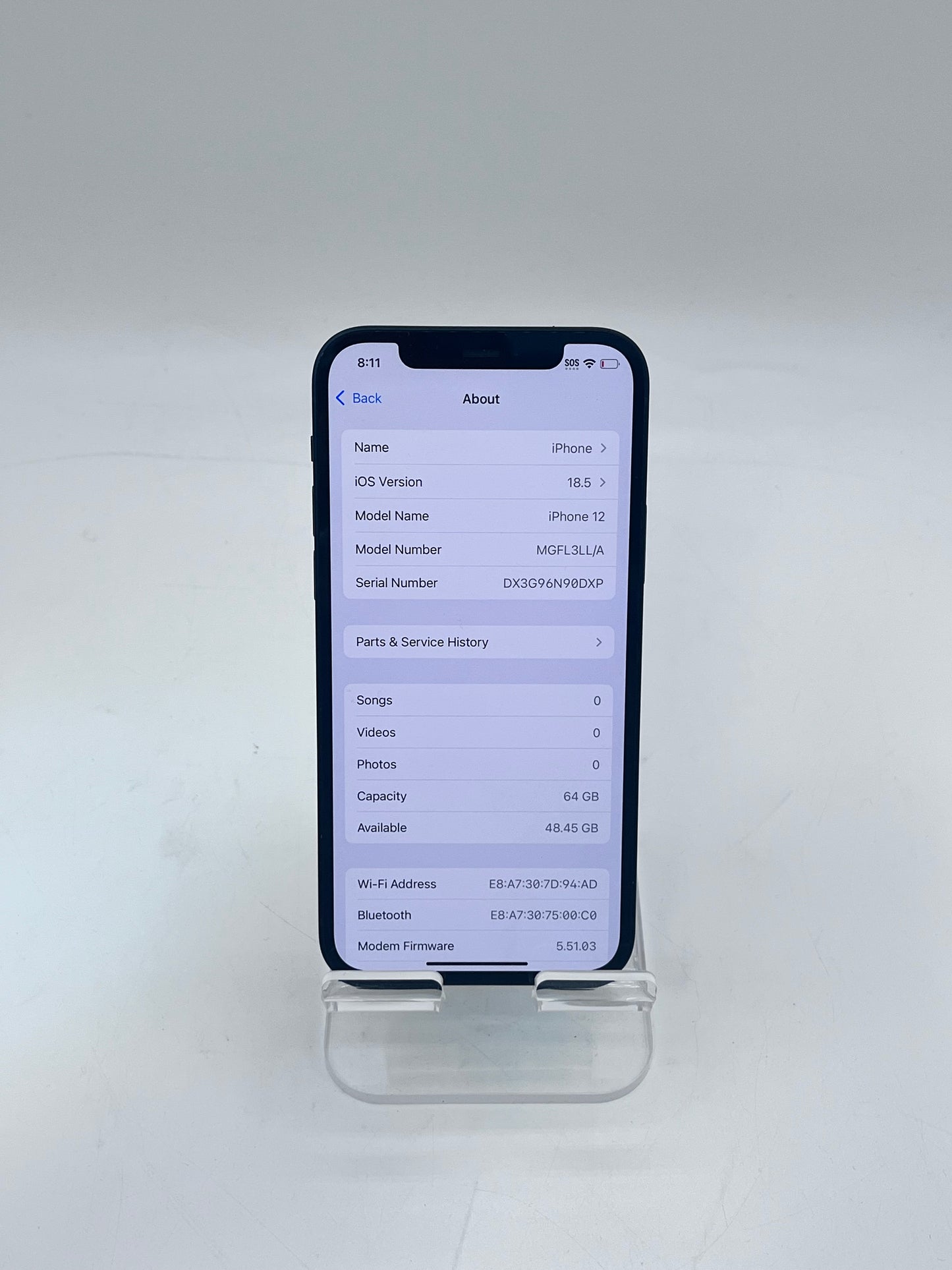 Unlocked Apple iPhone 12 6.1" A2172 MGFL3LL/A 64GB 100%BH - Black