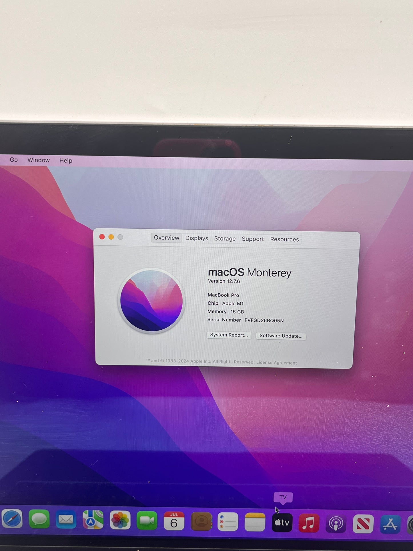 2020 Apple MacBook Pro 13" M1 8GB 256GB A2338 MYD82LL/A Space Gray